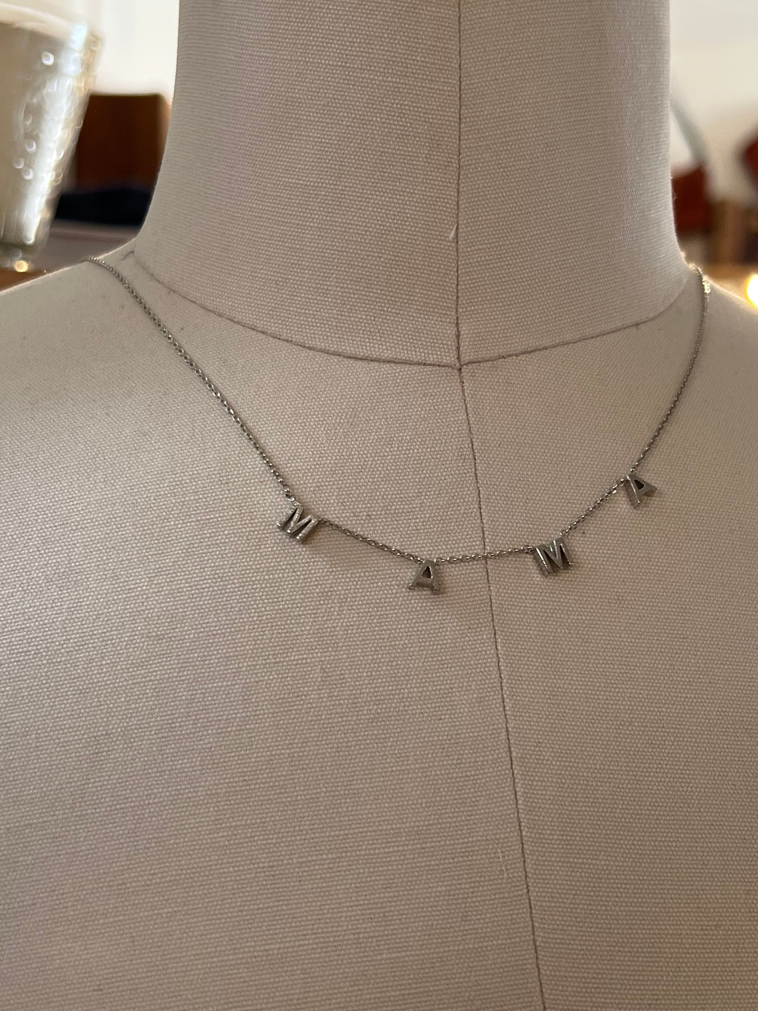 Silver Hey Mama Necklace