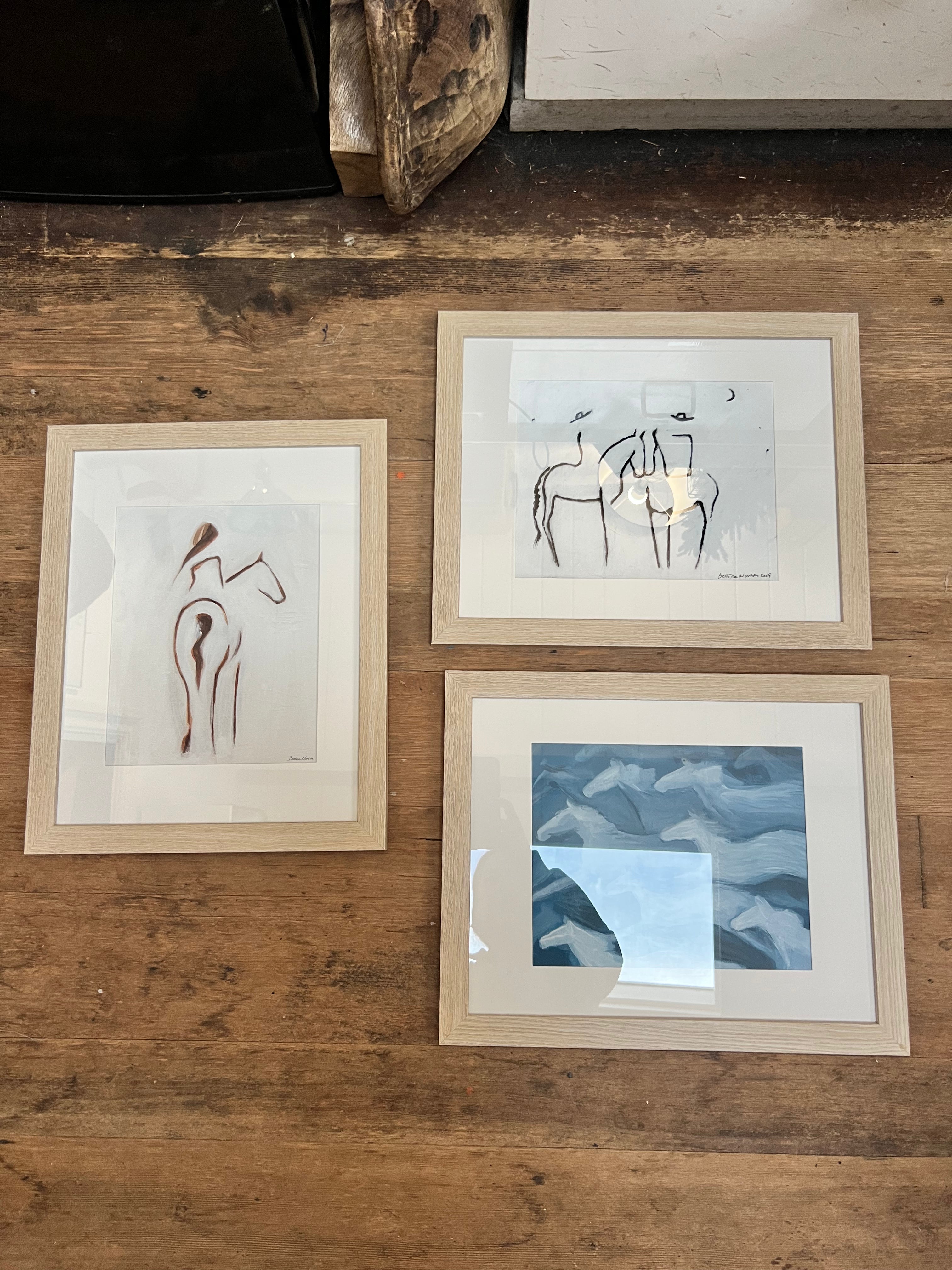 Large White Oak Framed Bettina
