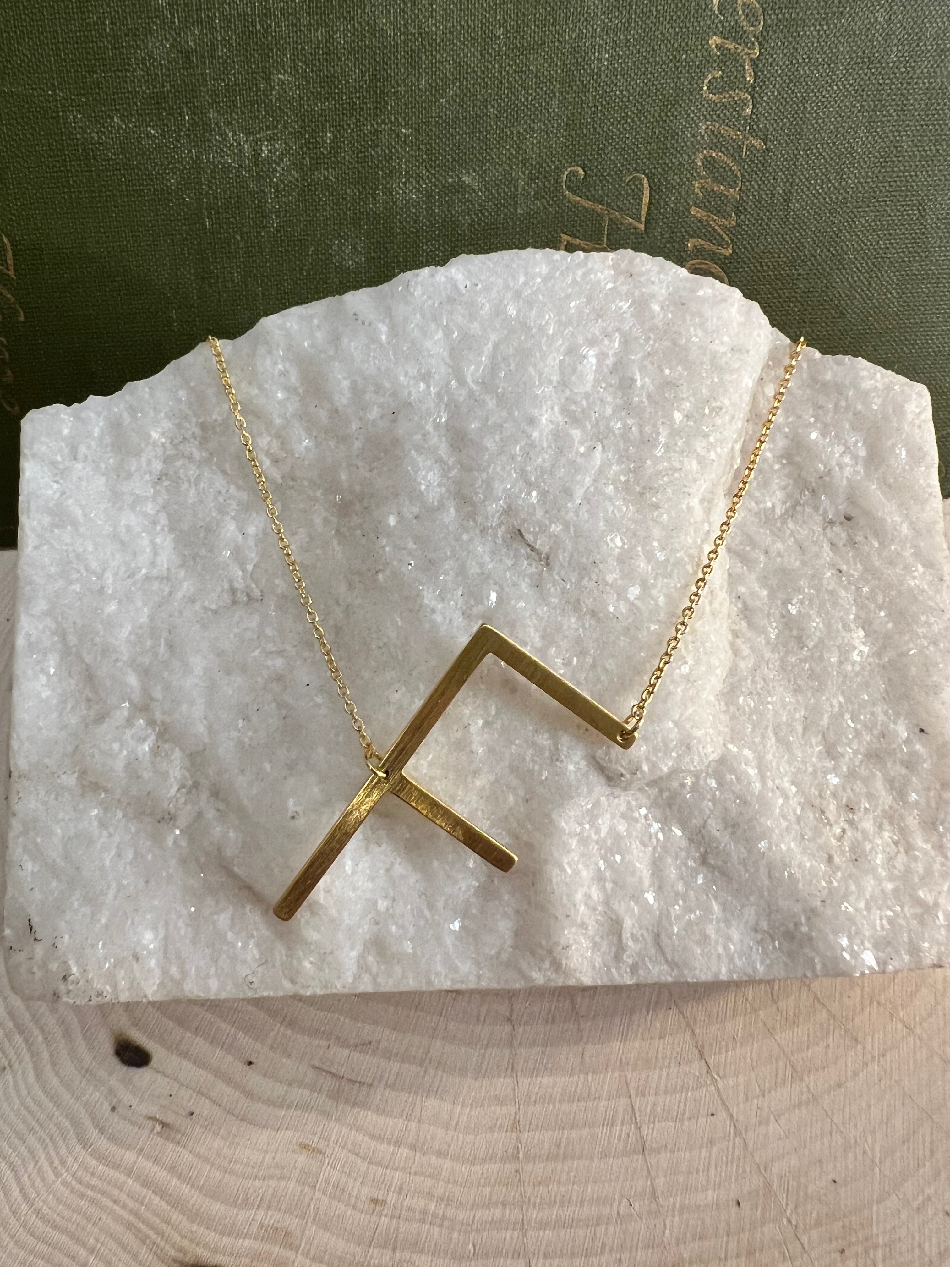 Large Initial Necklace