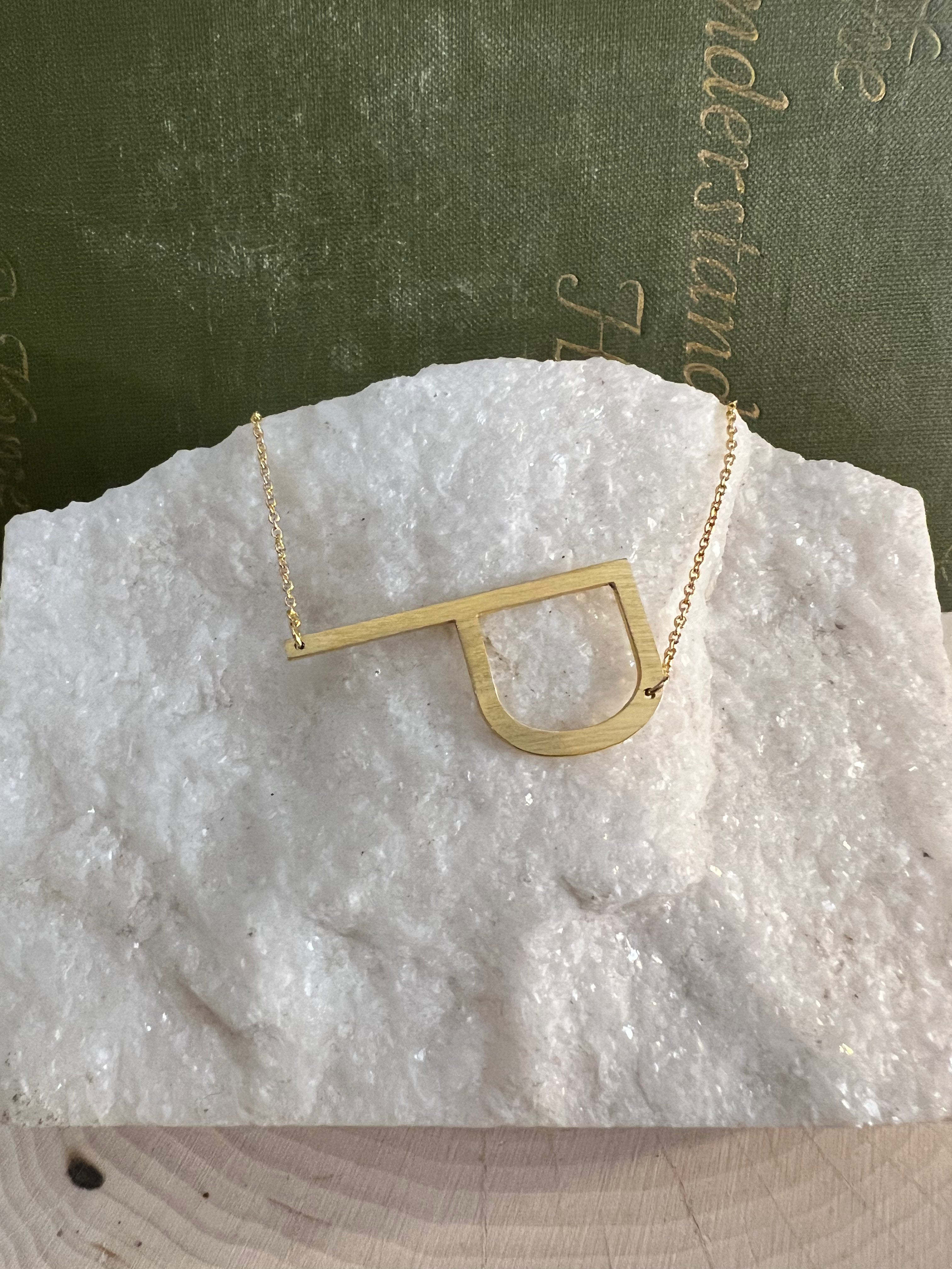 Large Initial Necklace