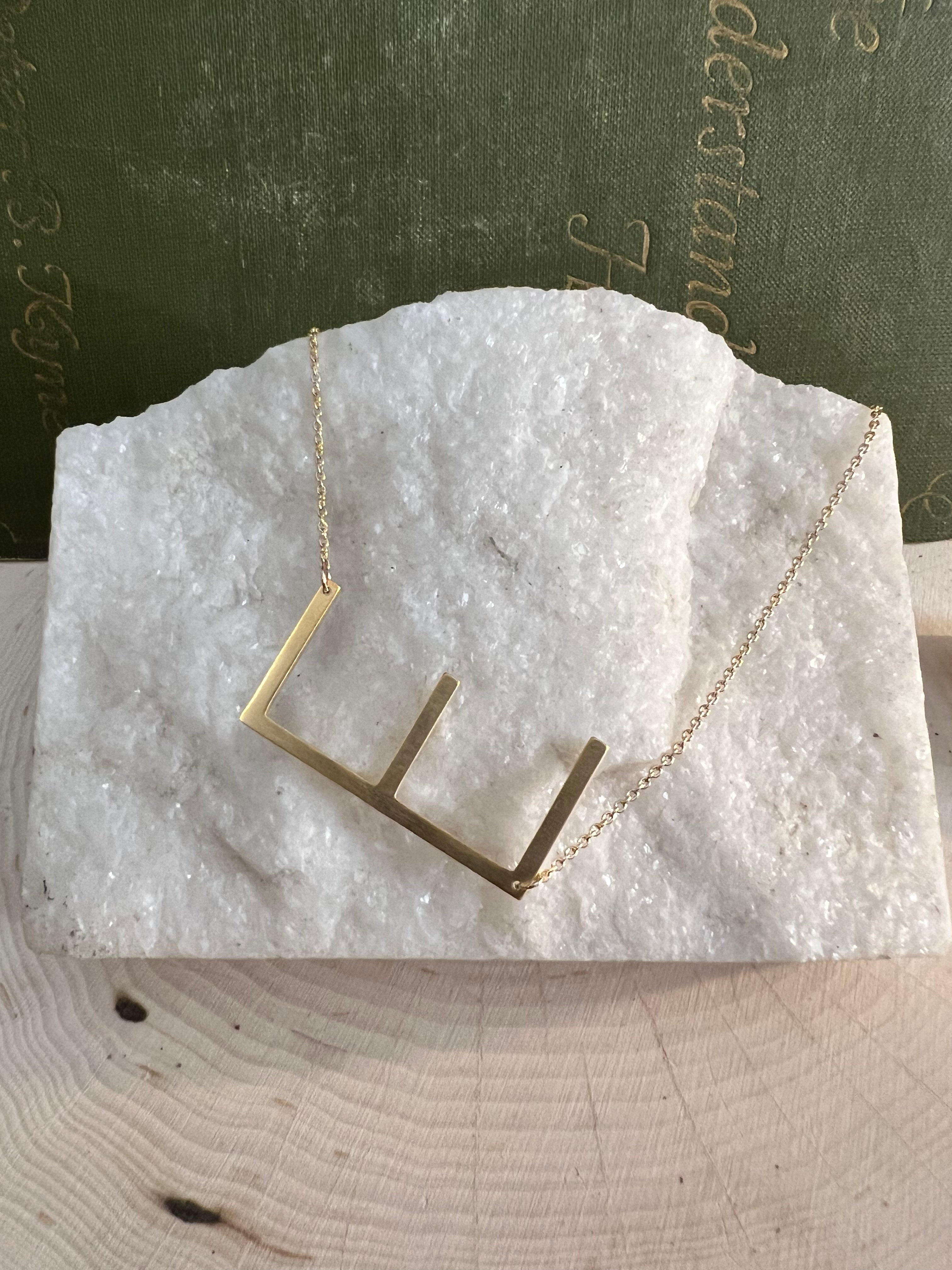 Large Initial Necklace