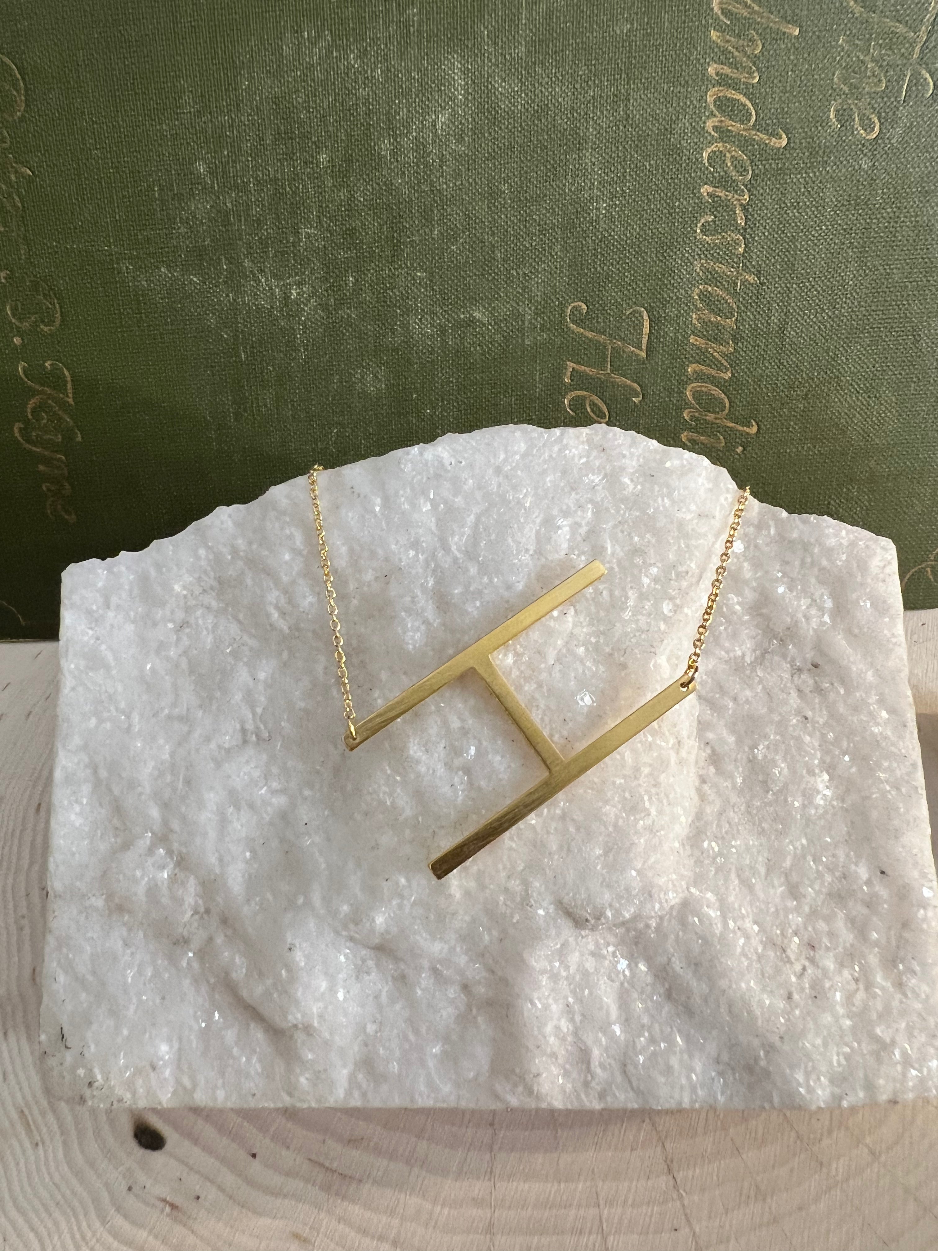 Large Initial Necklace