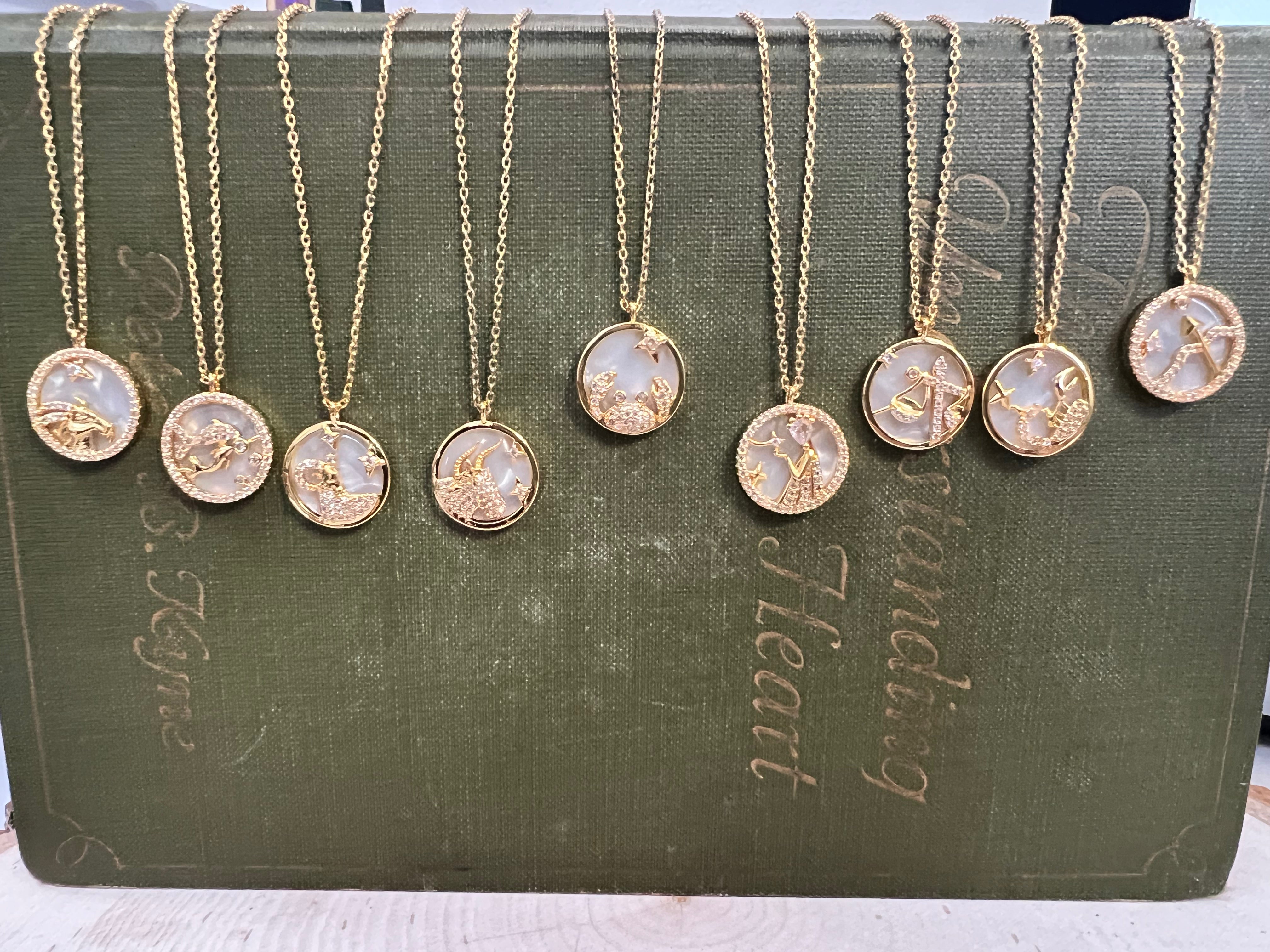 Pearly Zodiac Necklace