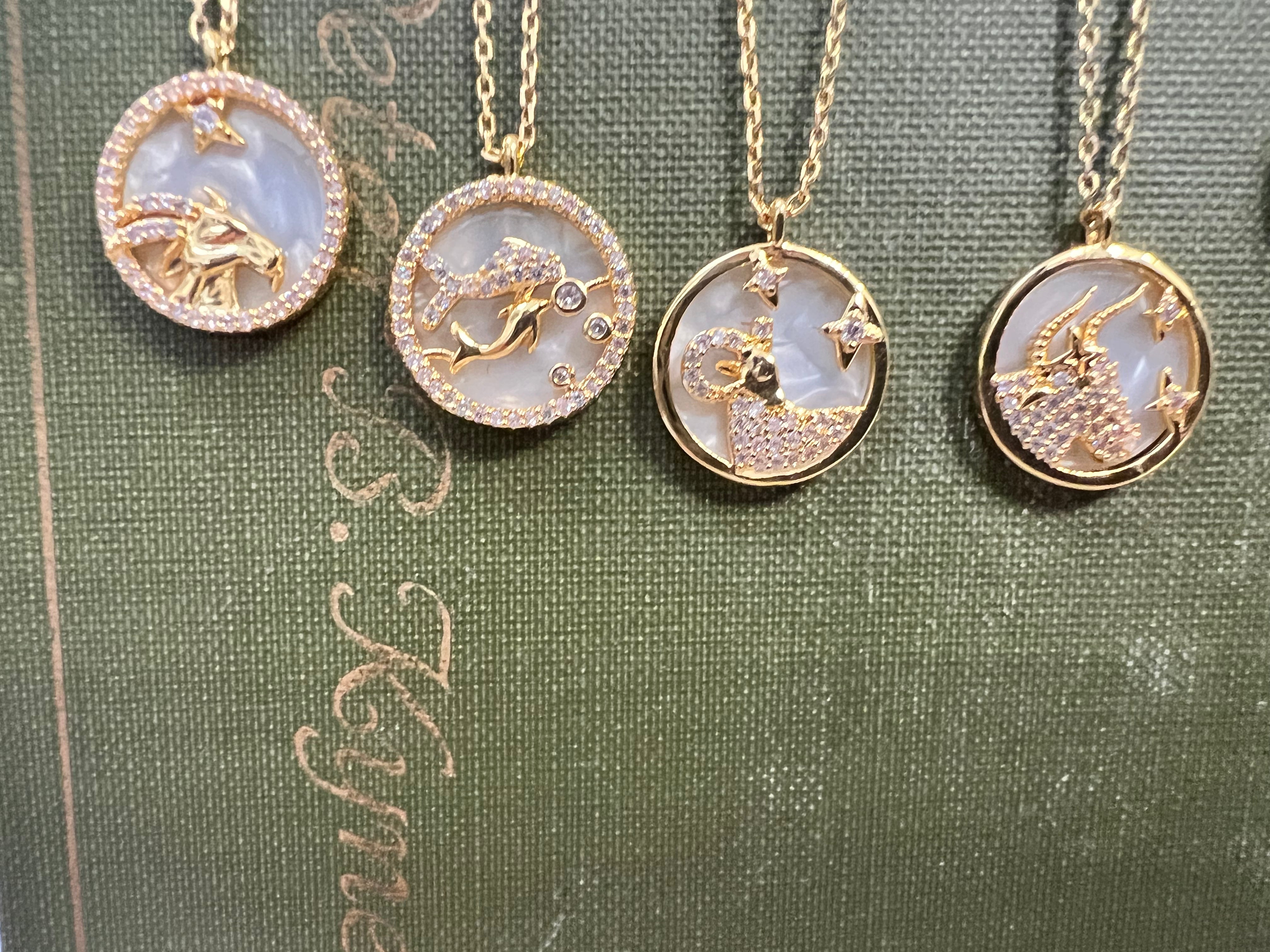 Pearly Zodiac Necklace