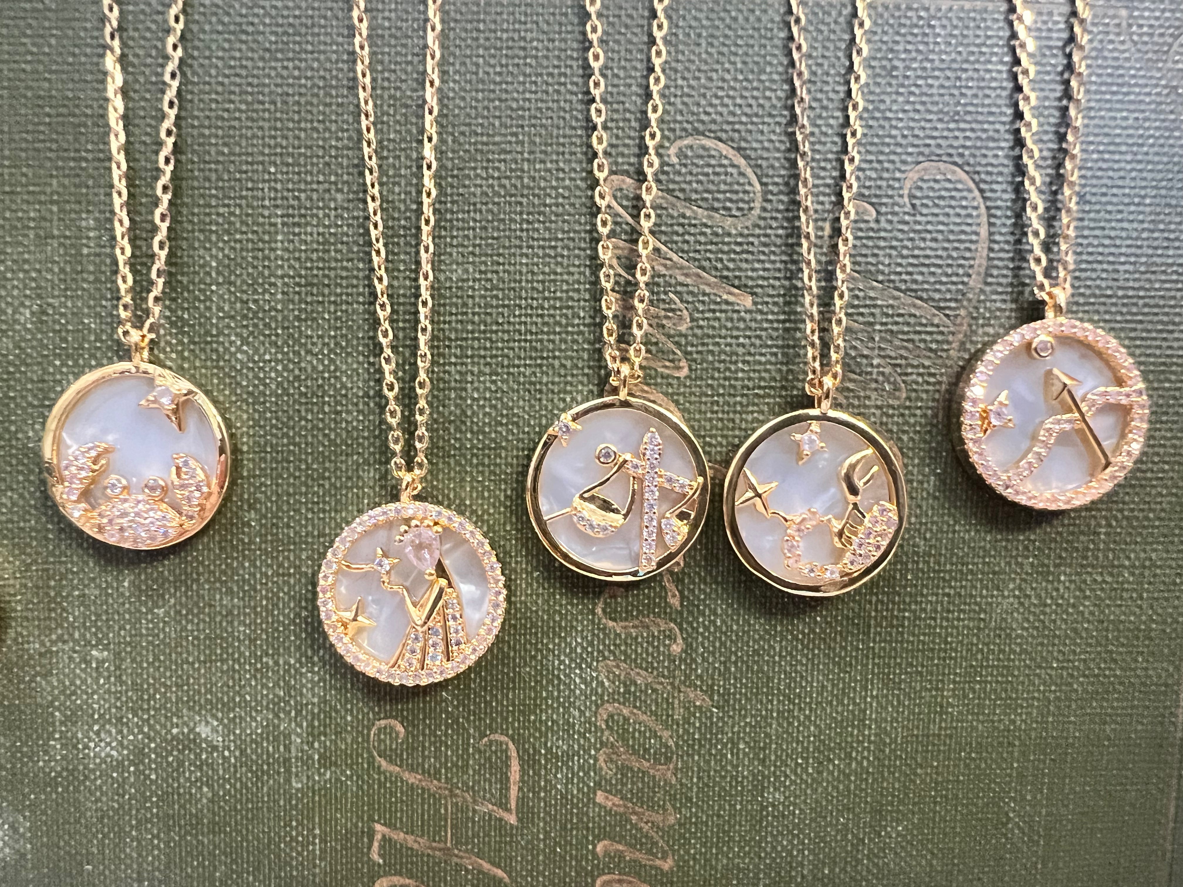 Pearly Zodiac Necklace