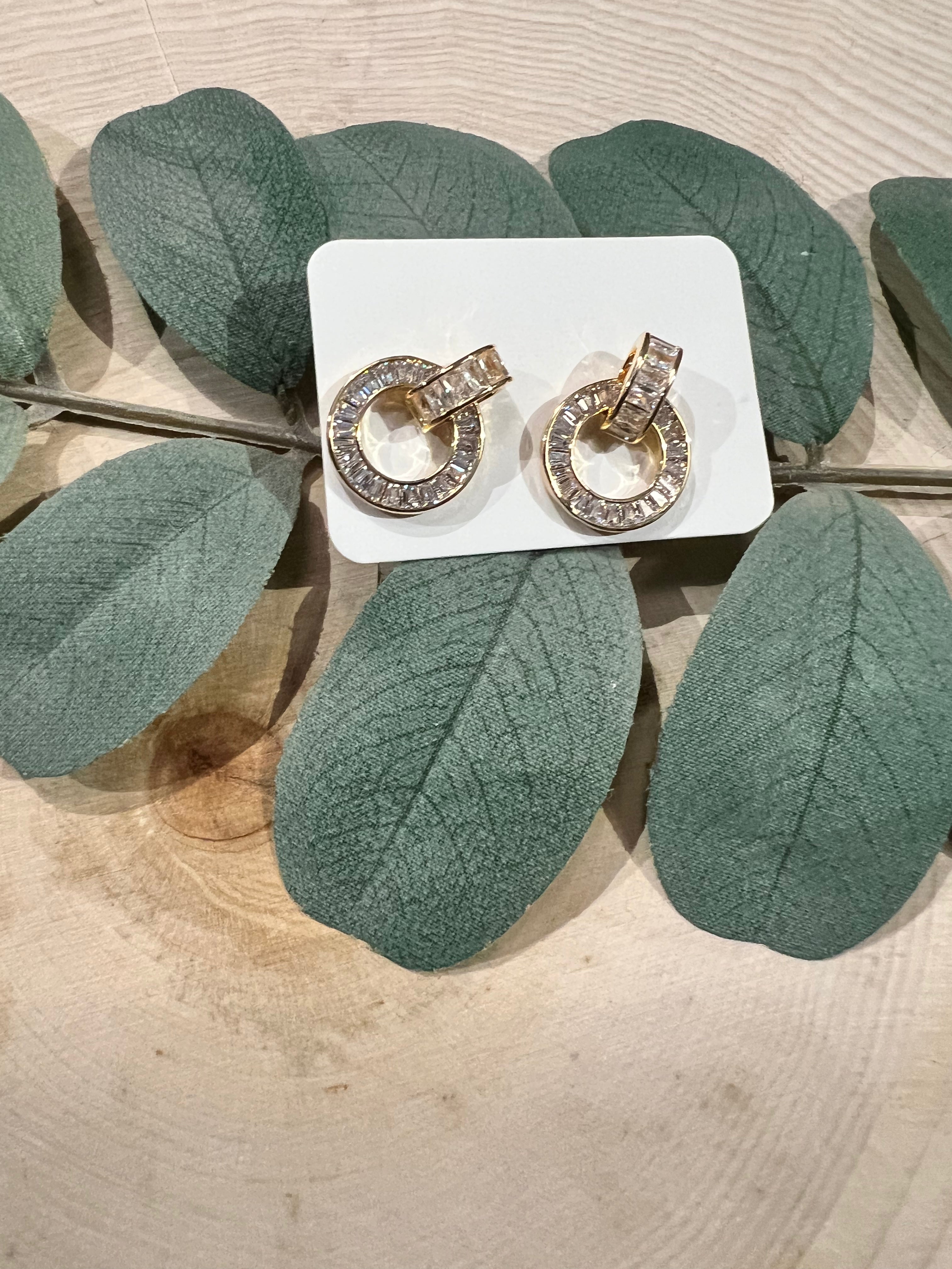 Diamond Circle Studs