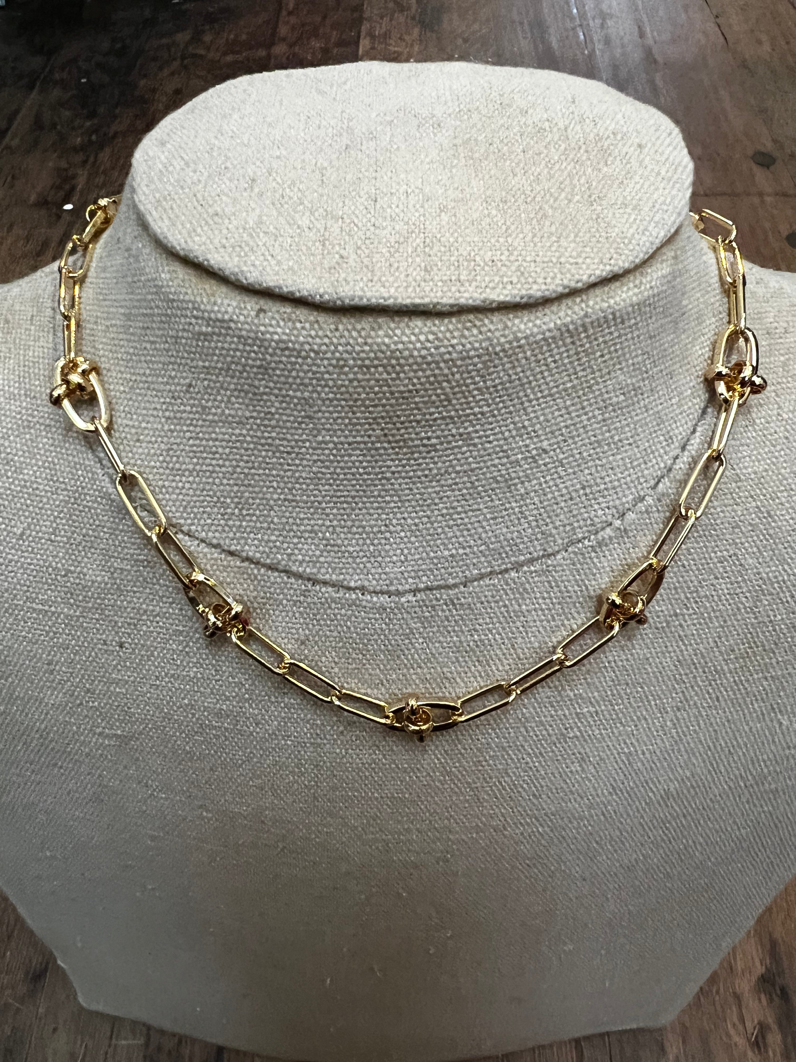 Gold Circle Knot Necklace