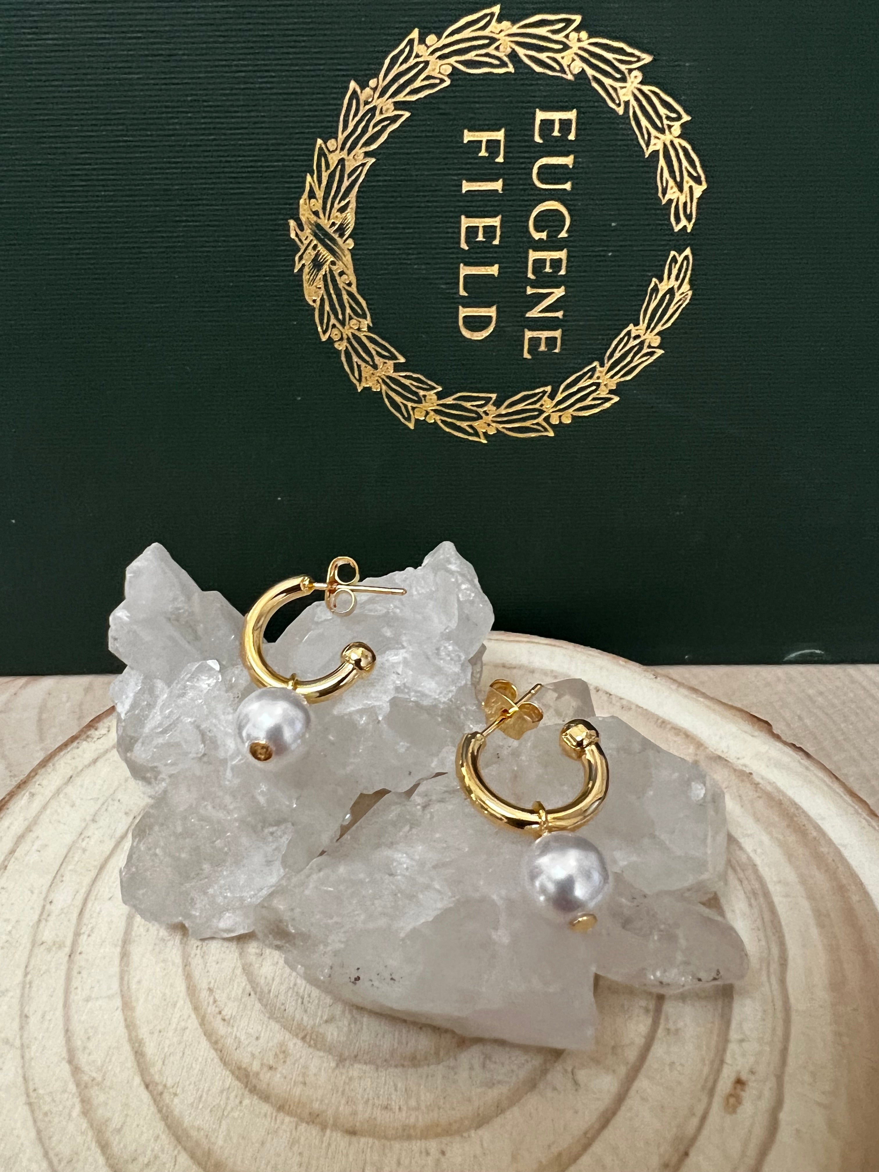 Mini Pearl Hoops