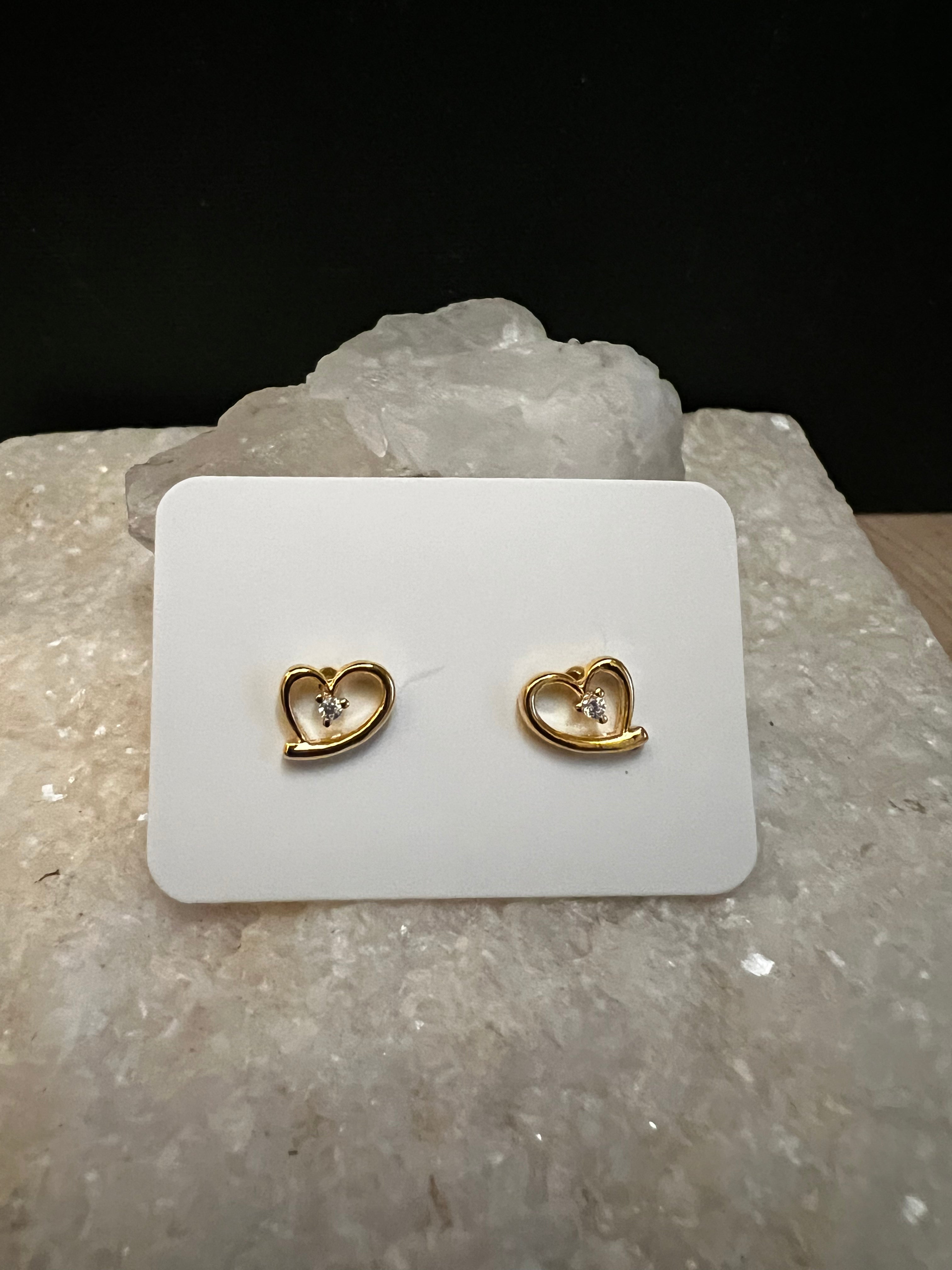 Signature Diamond Heart Studs