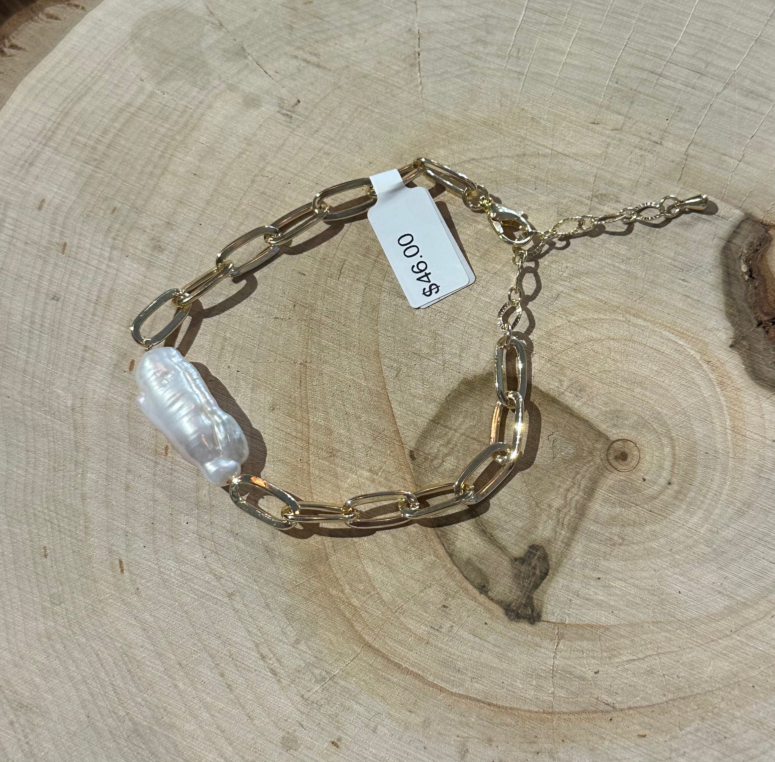 Pearl Charm Bracelet