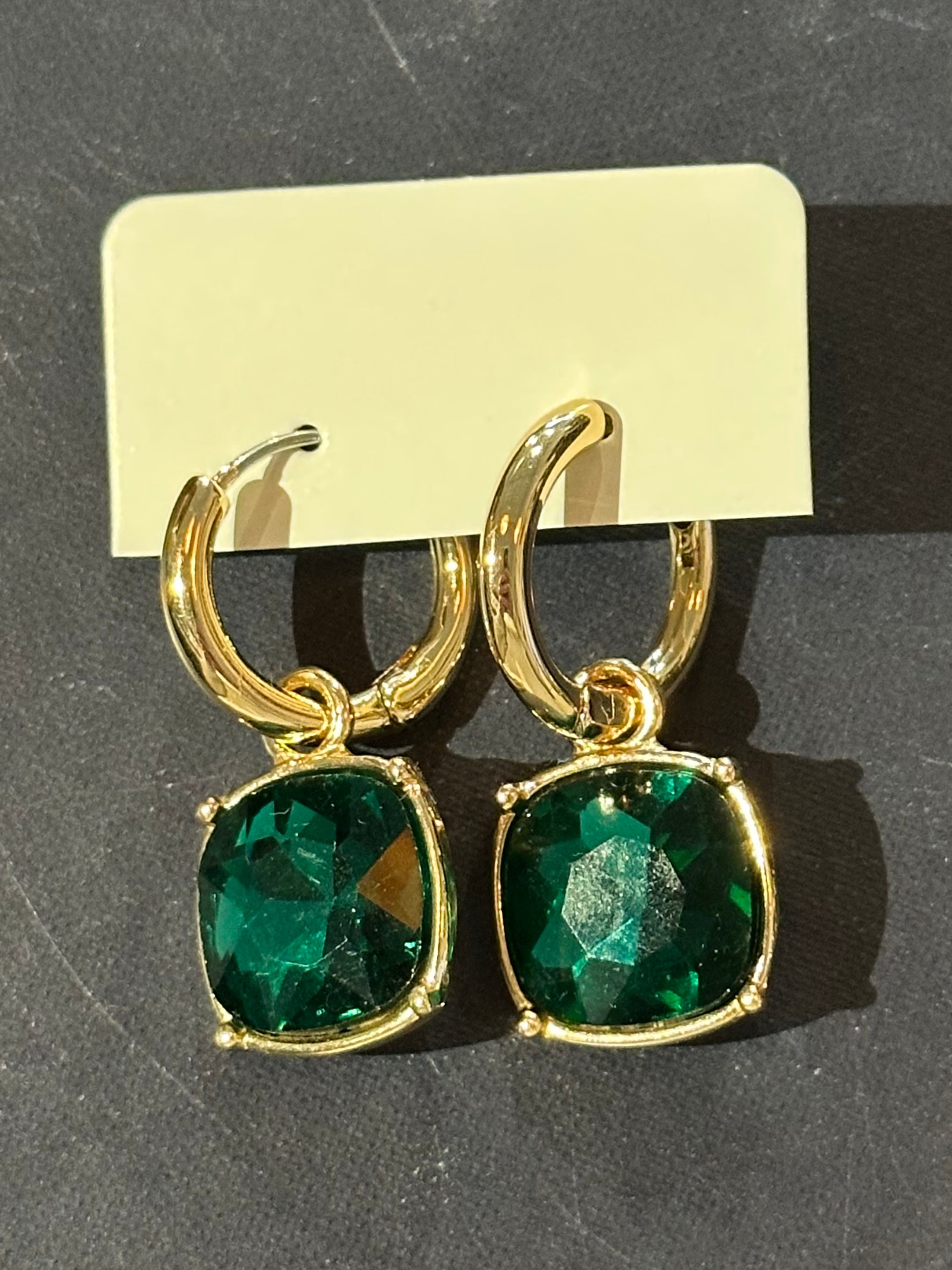 Emerald Funky Hoops