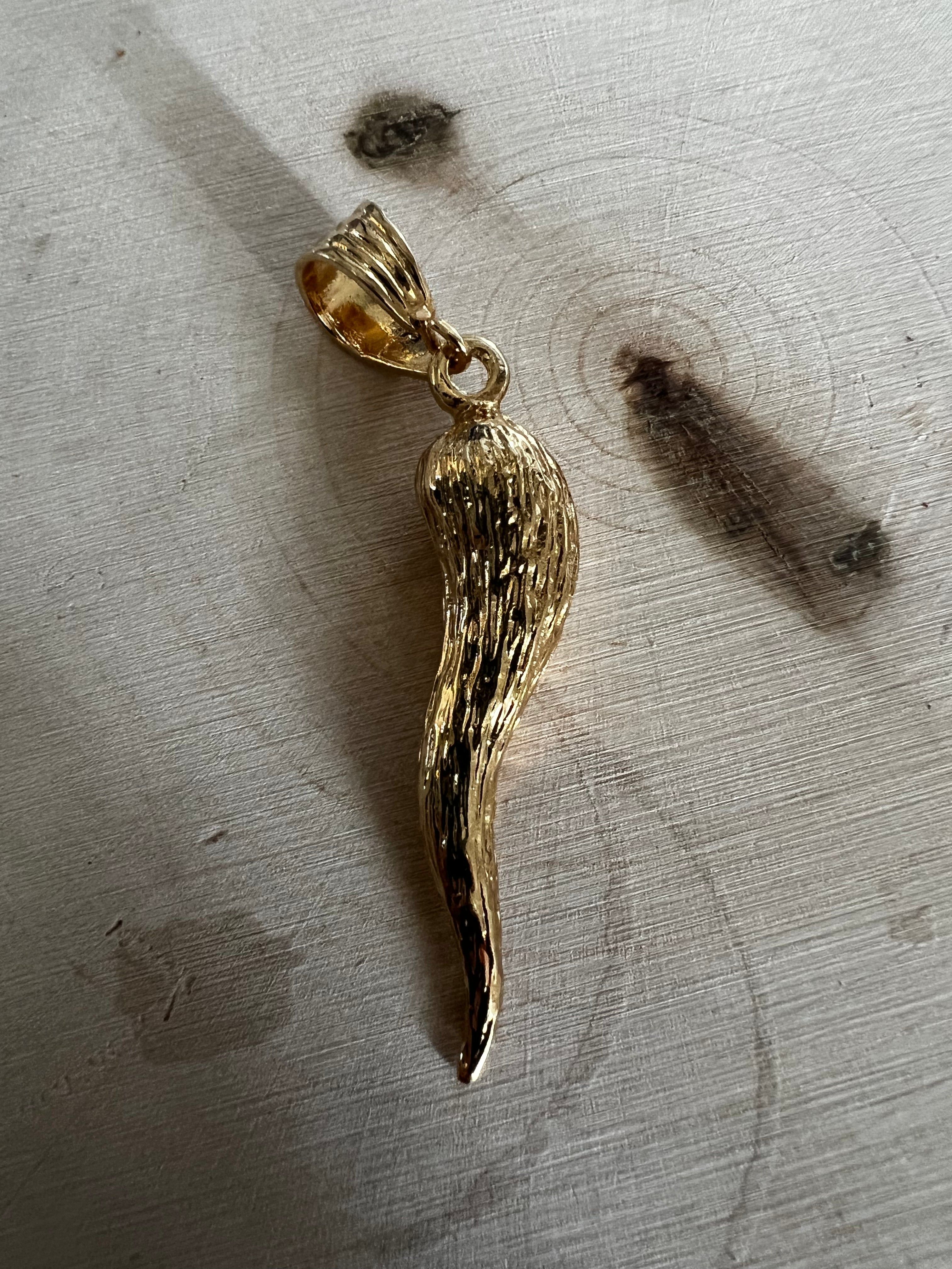 Textured Horn Pendant
