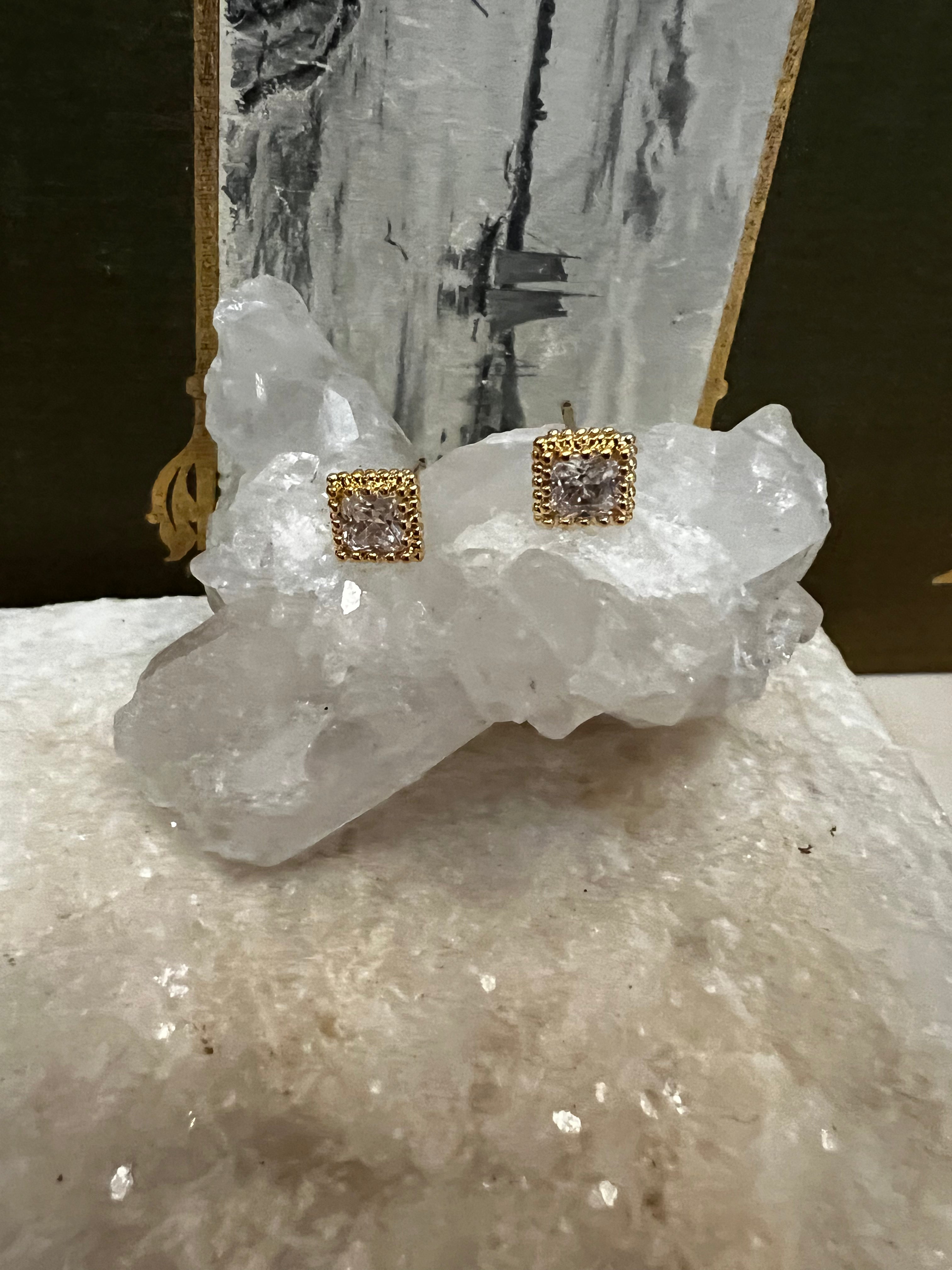 Diamond Square Studs