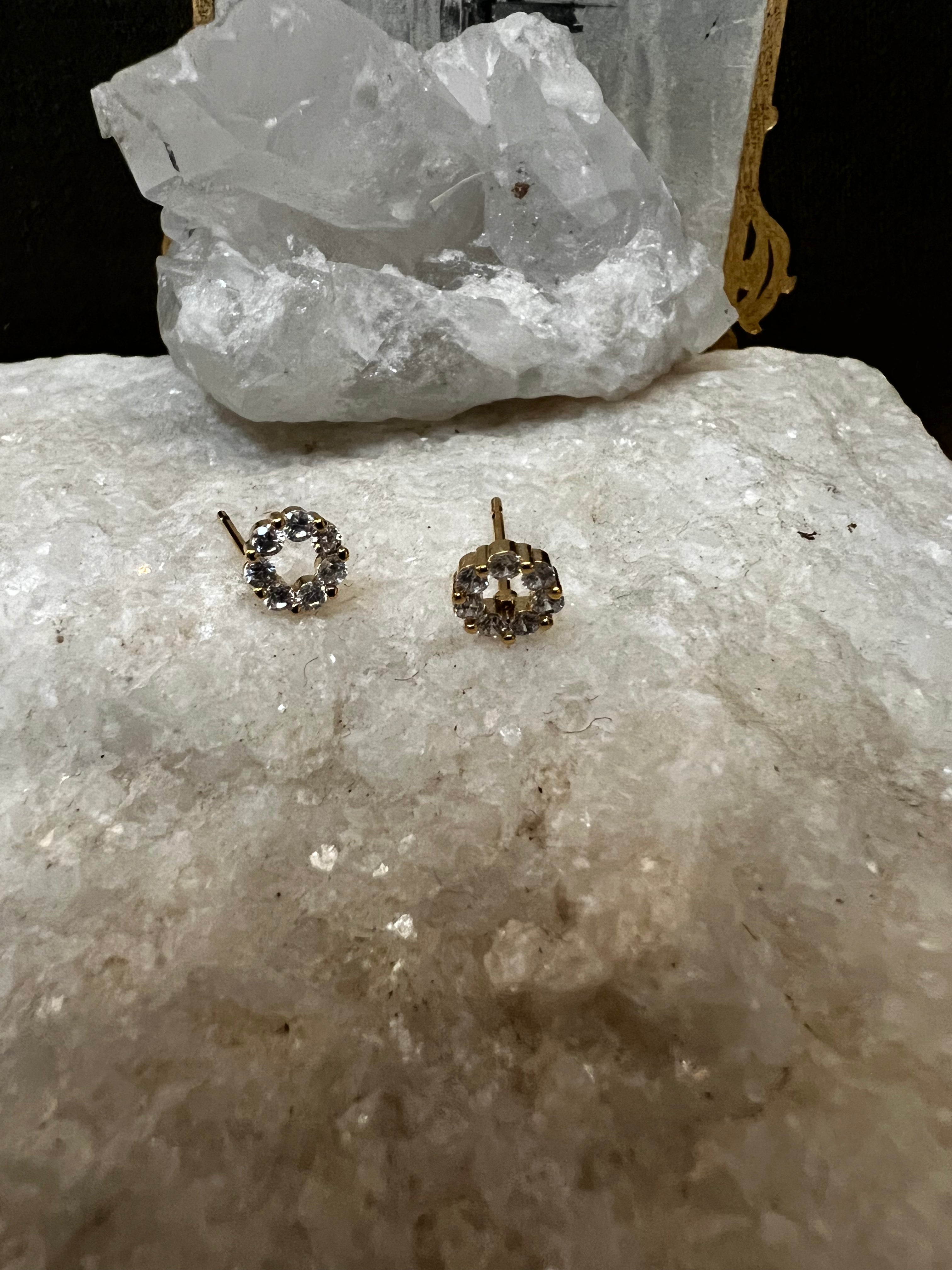 Diamond Mini Cir Hoops