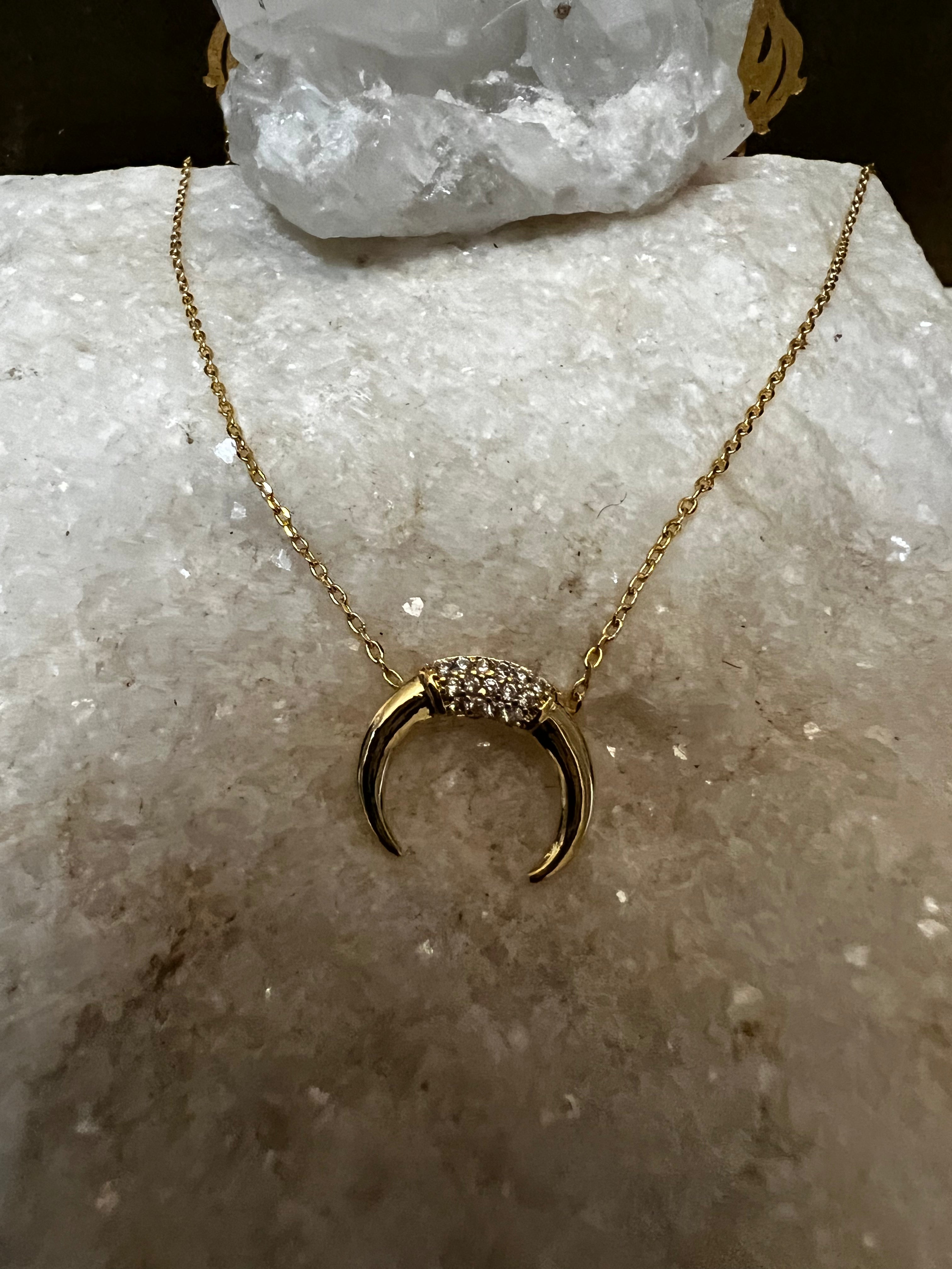 Diamond Horn Necklace