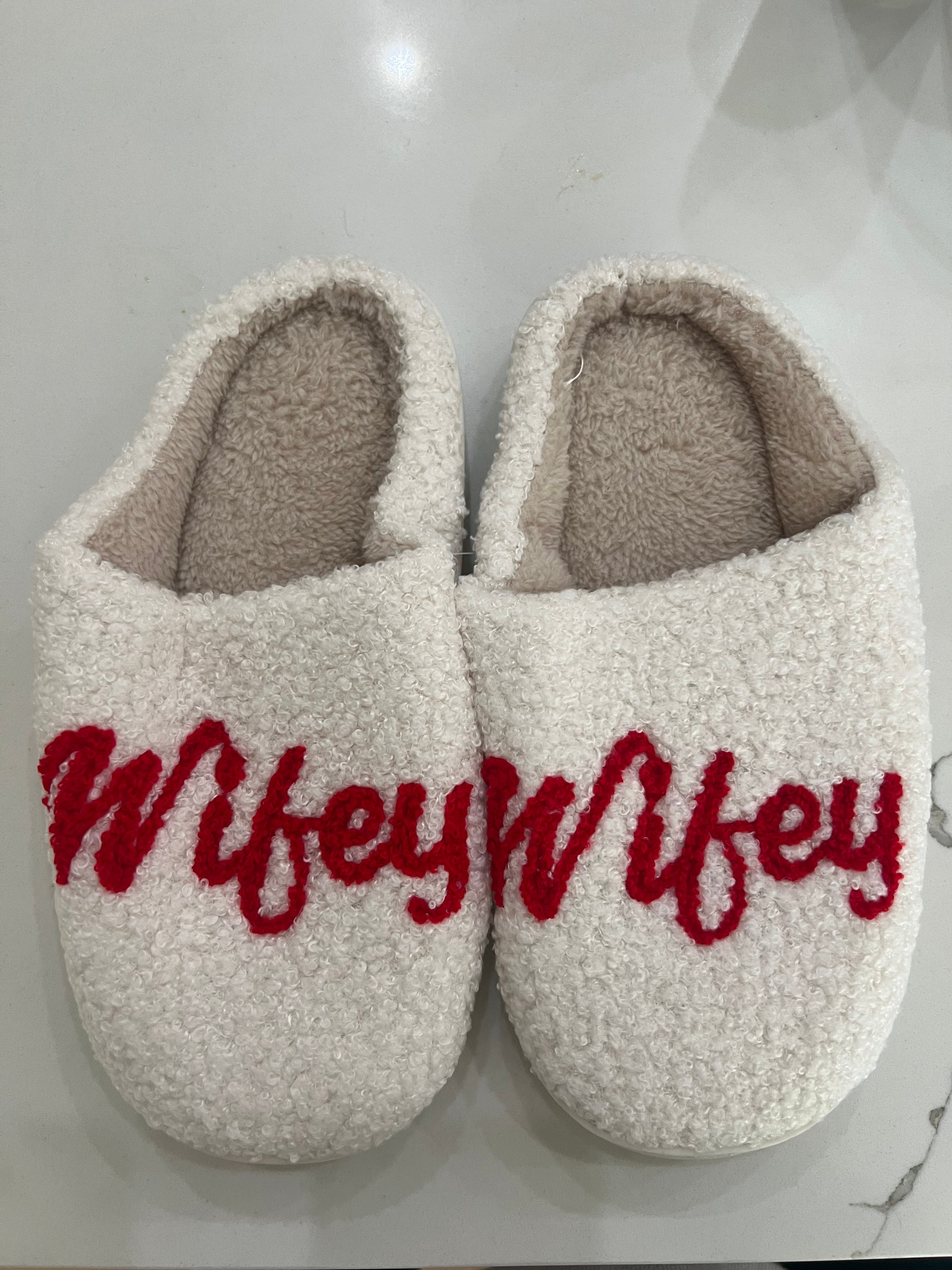 White Wifey Slippers