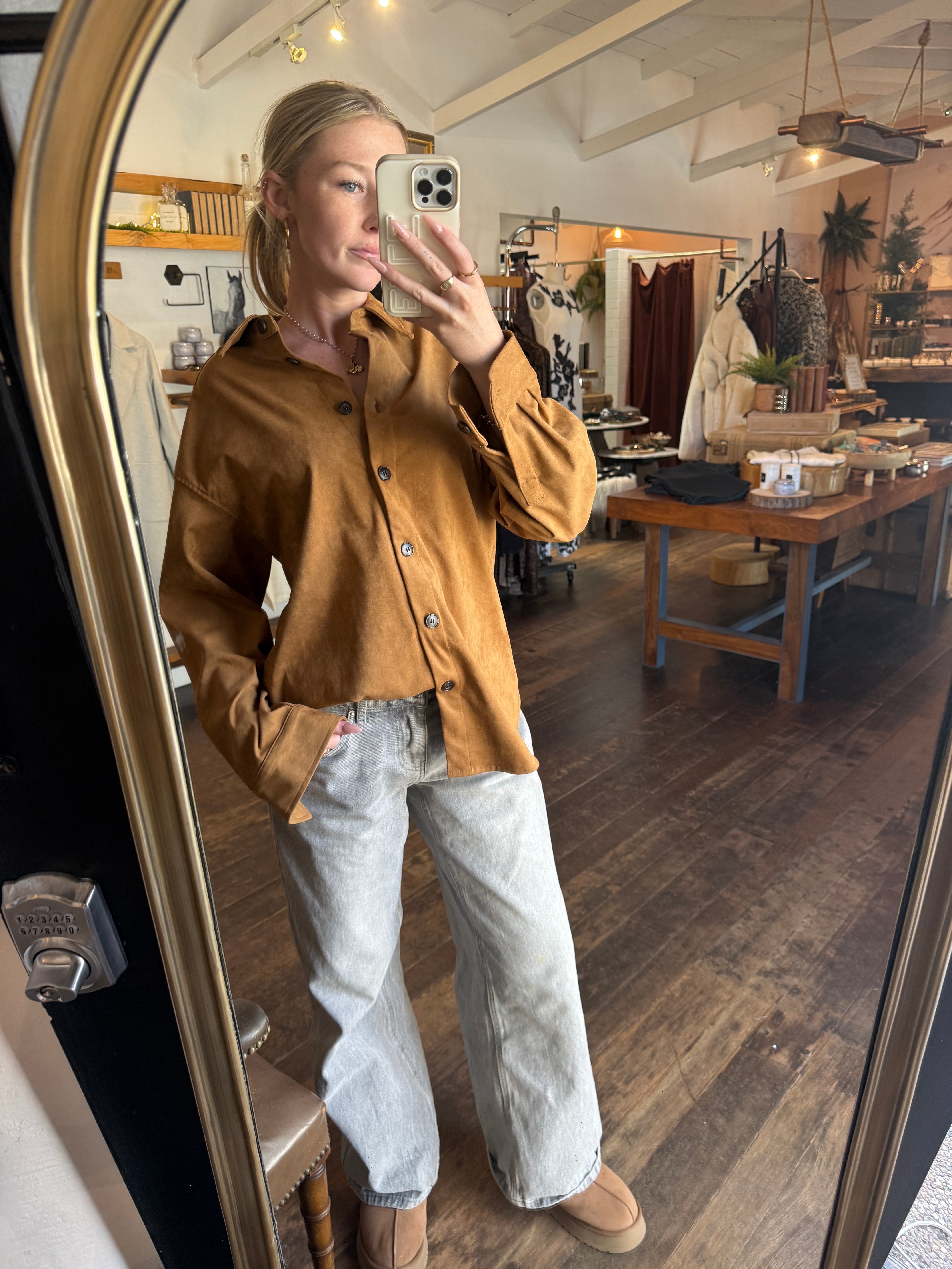Suede Outback Top