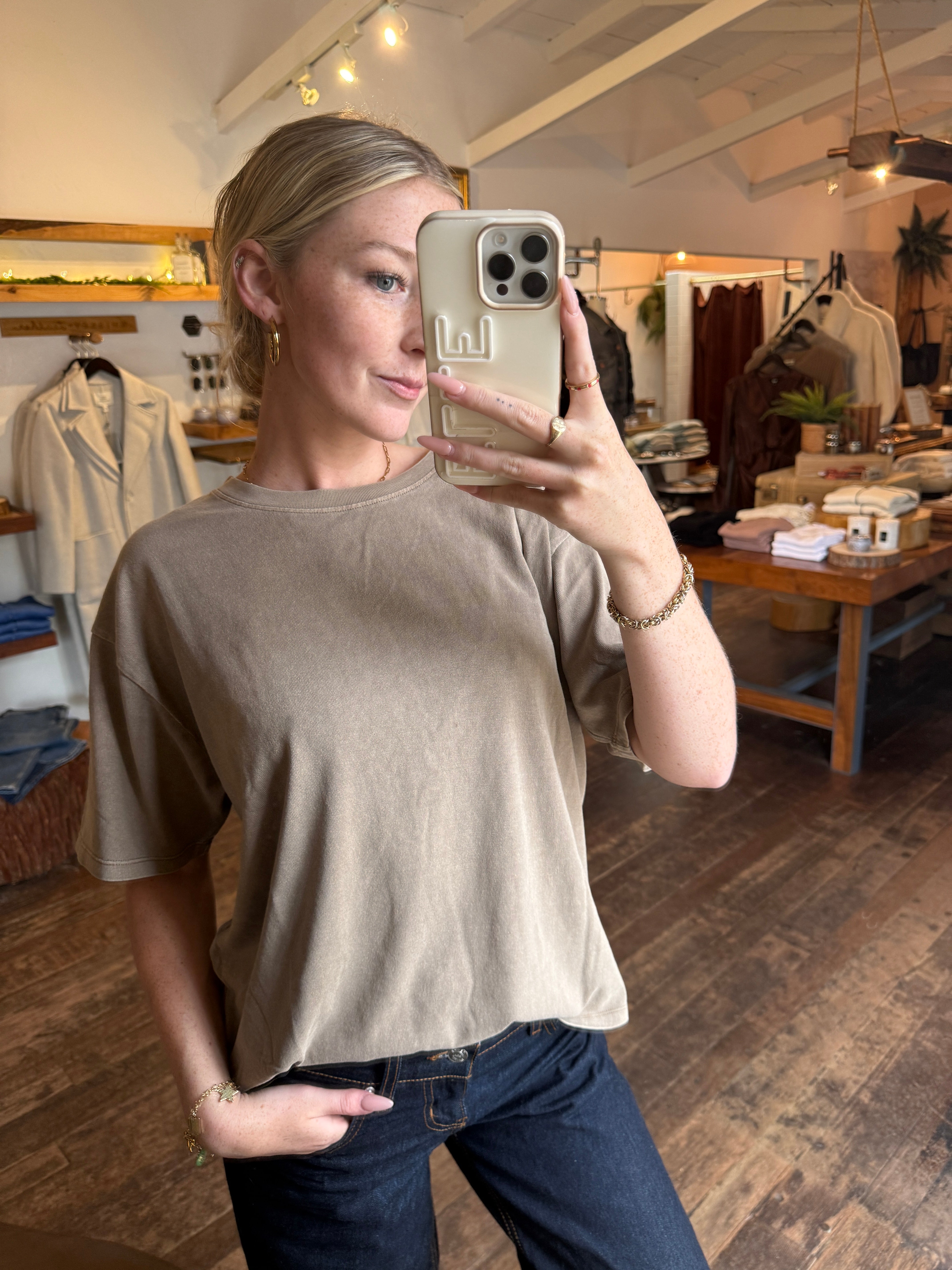 Mocha Oversized Tee