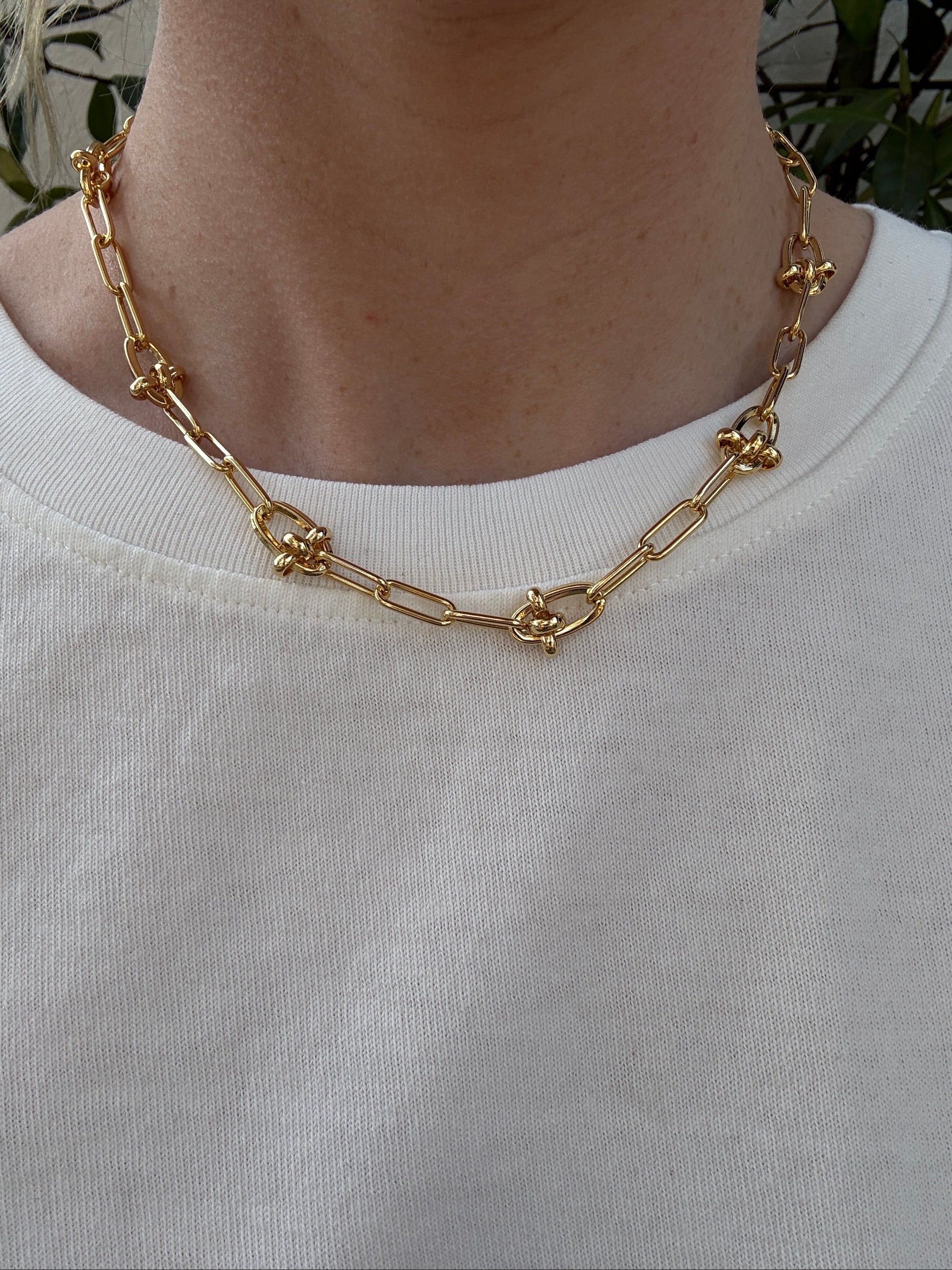Gold Circle Knot Necklace