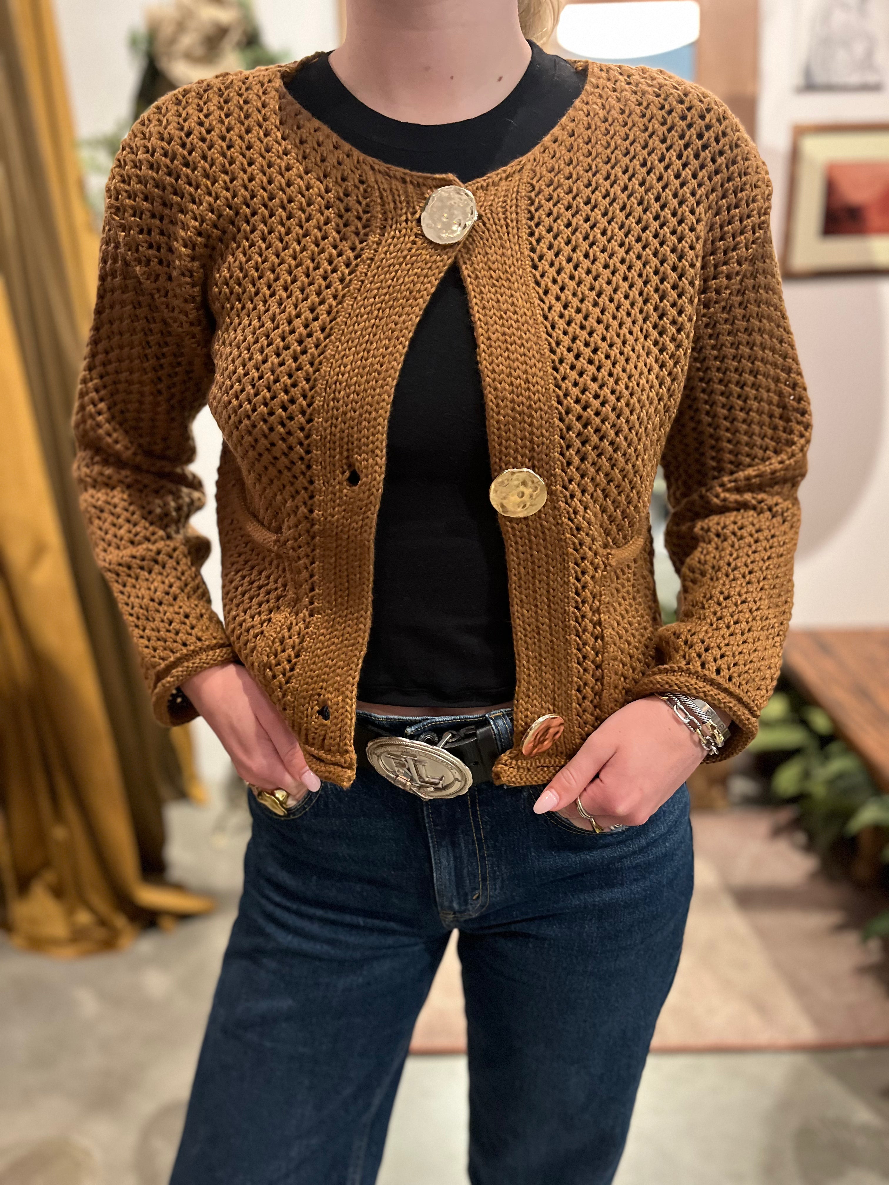 Gold Button Cardigan