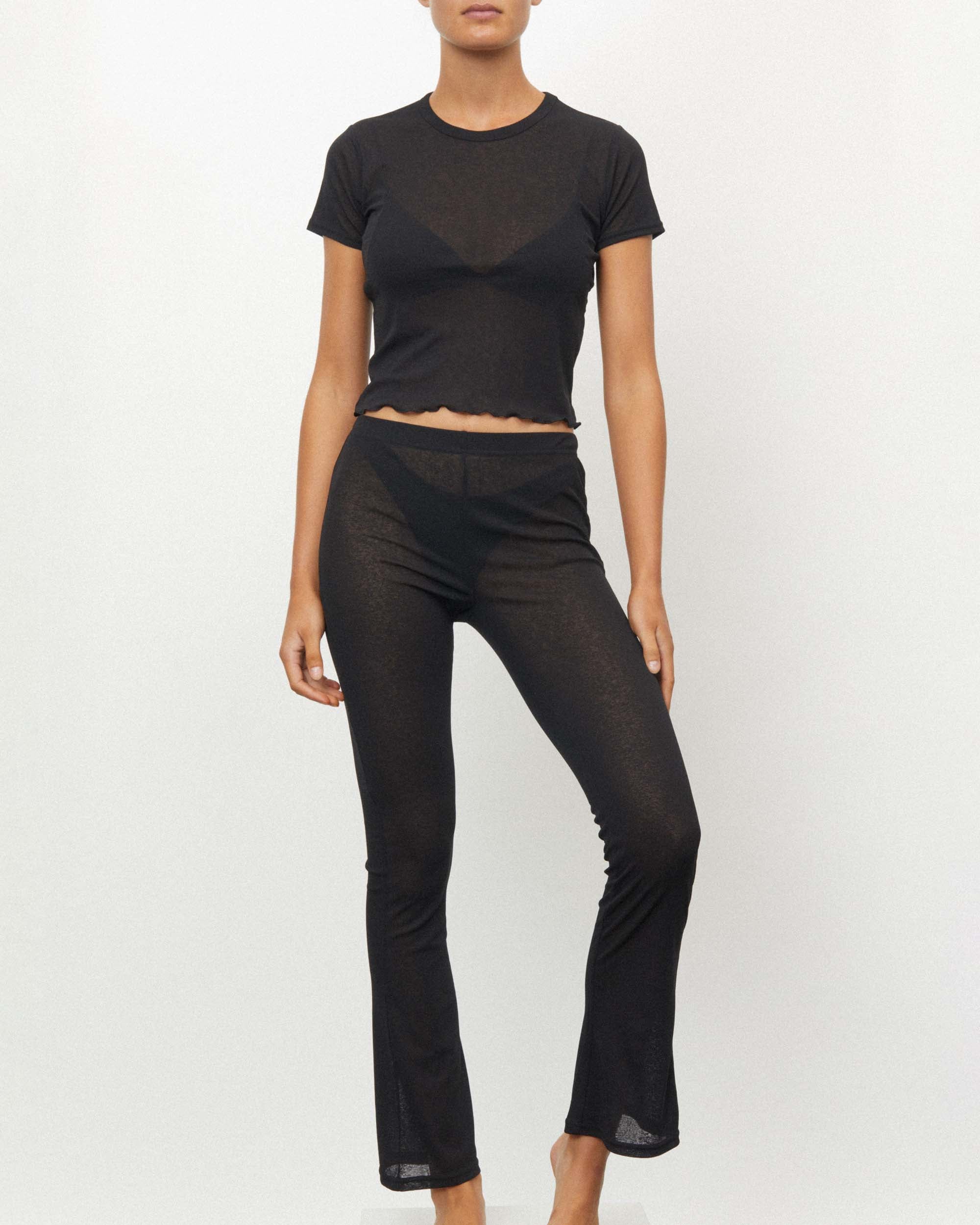 Black Mesh Tee