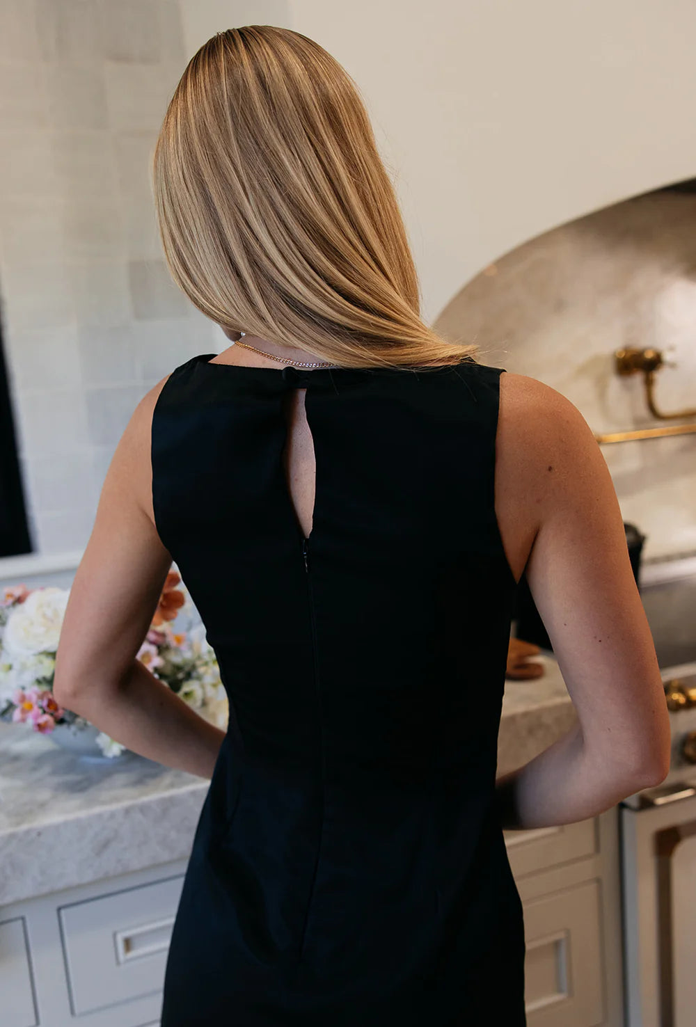 Black Silk Shift Dress