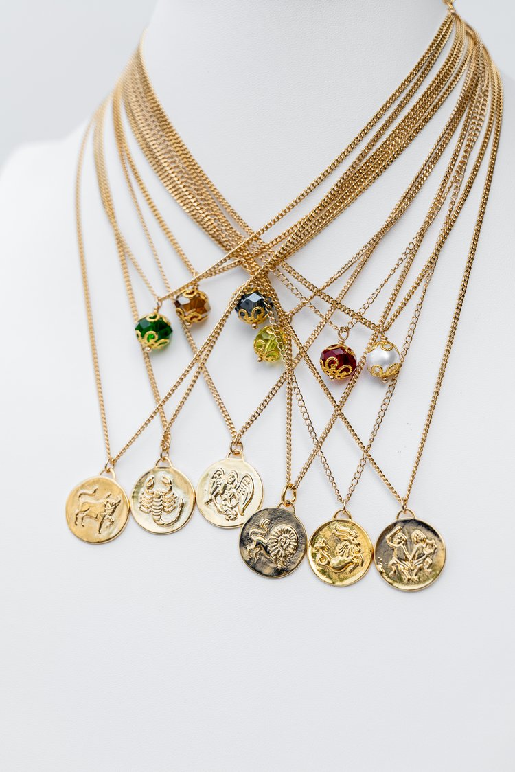 La Reina Double Zodiac Necklace