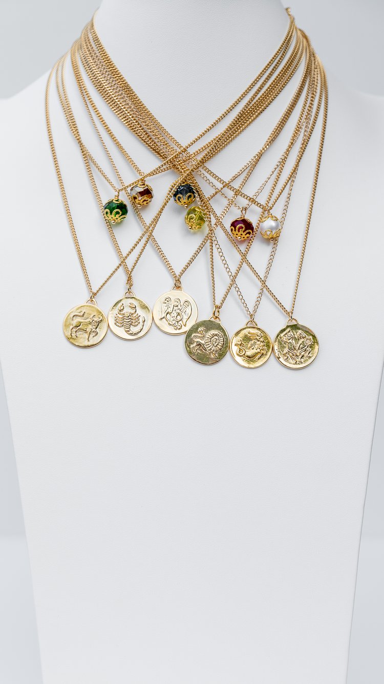La Reina Double Zodiac Necklace