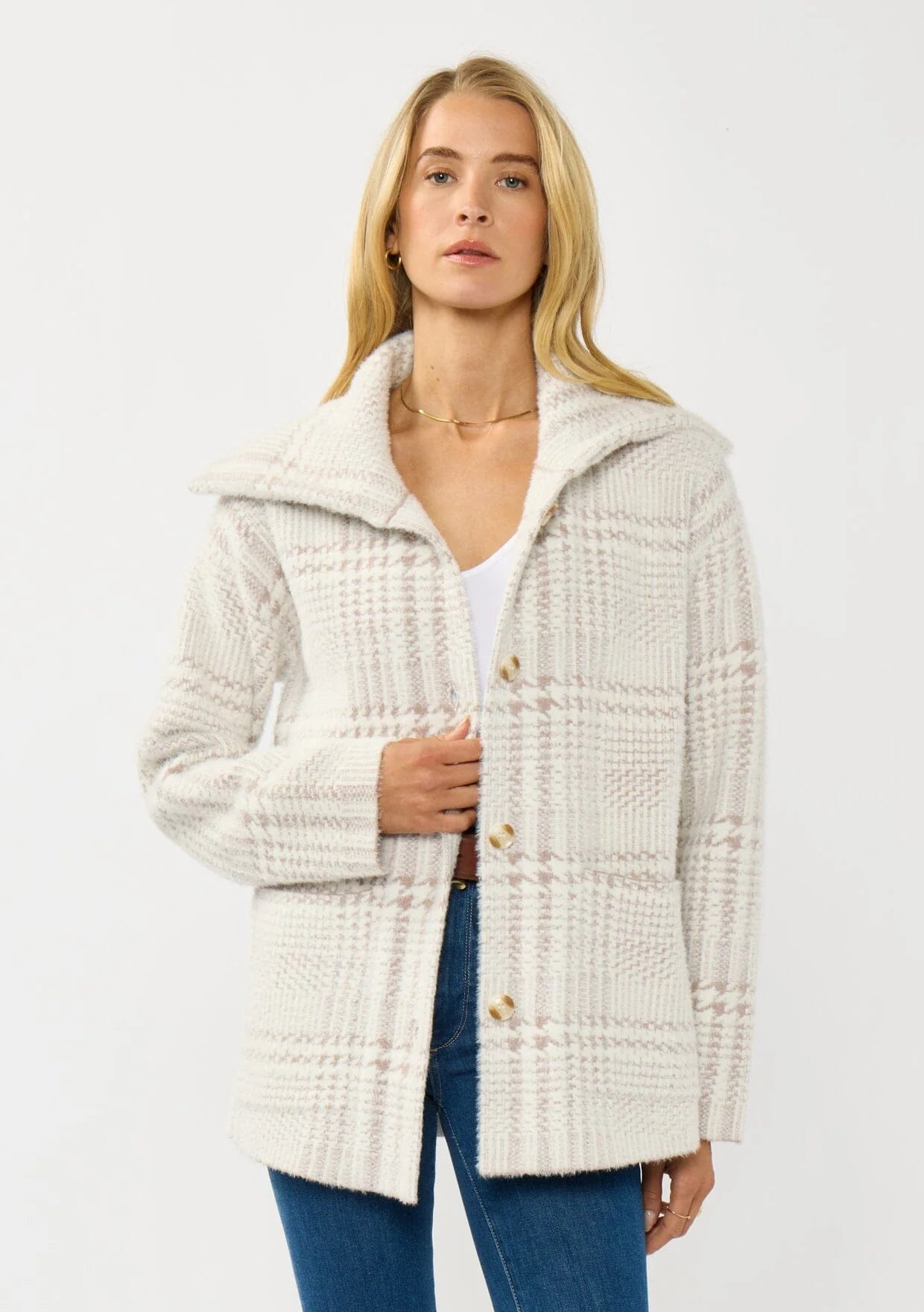 Ruthie Plaid Sweater Jacket