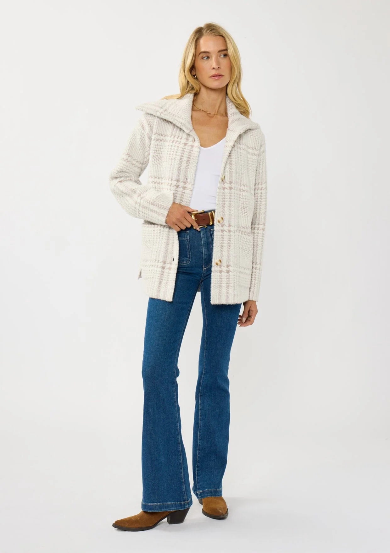 Ruthie Plaid Sweater Jacket