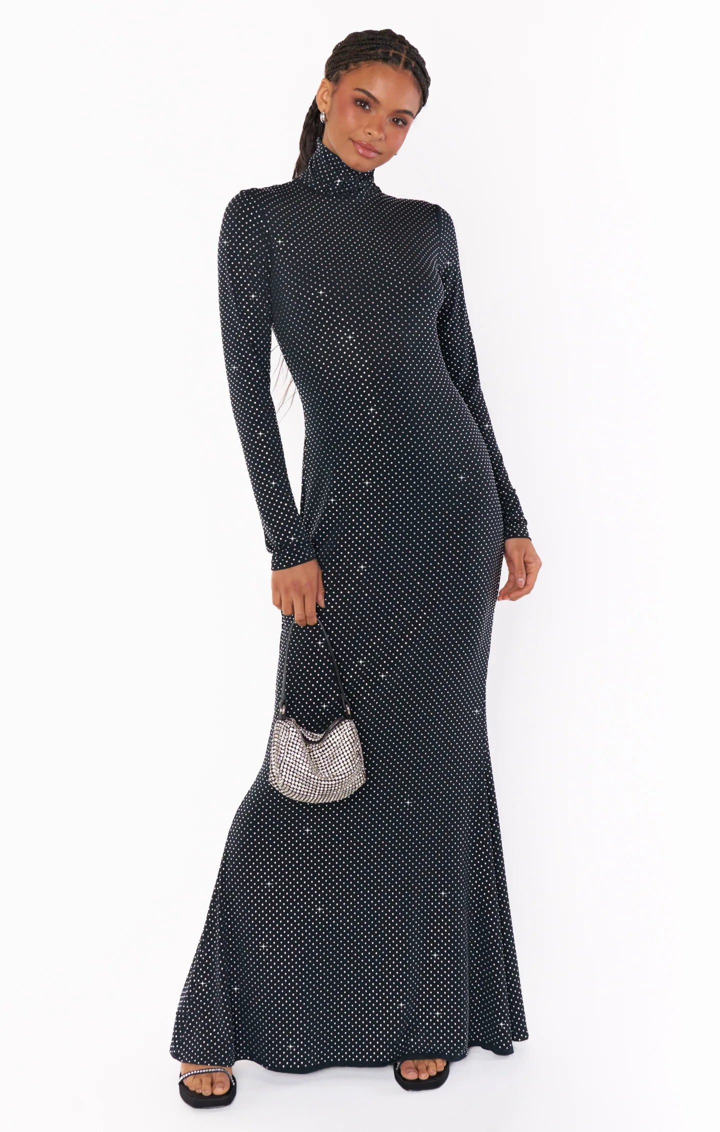 Black Rhinestone Dress