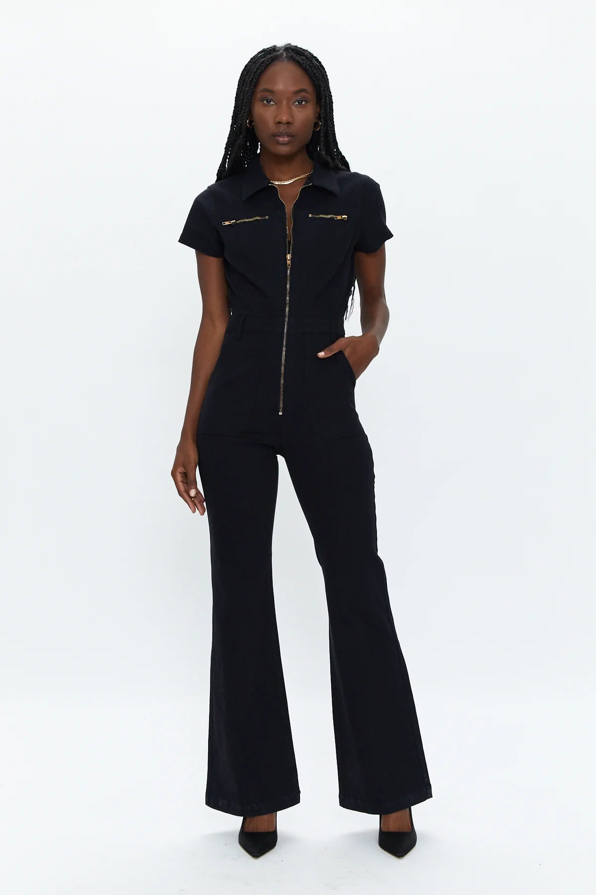 Black Martina Flare Jumpsuit