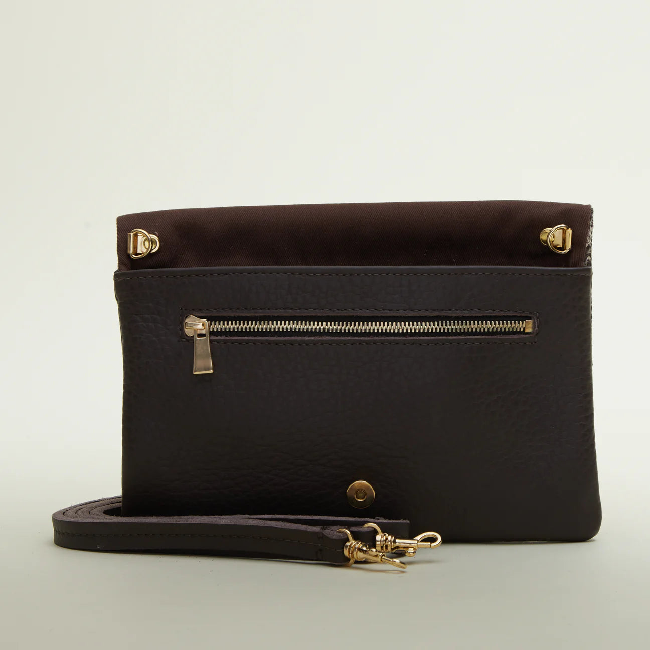 Tan and Brown Snake Print Belt Bag