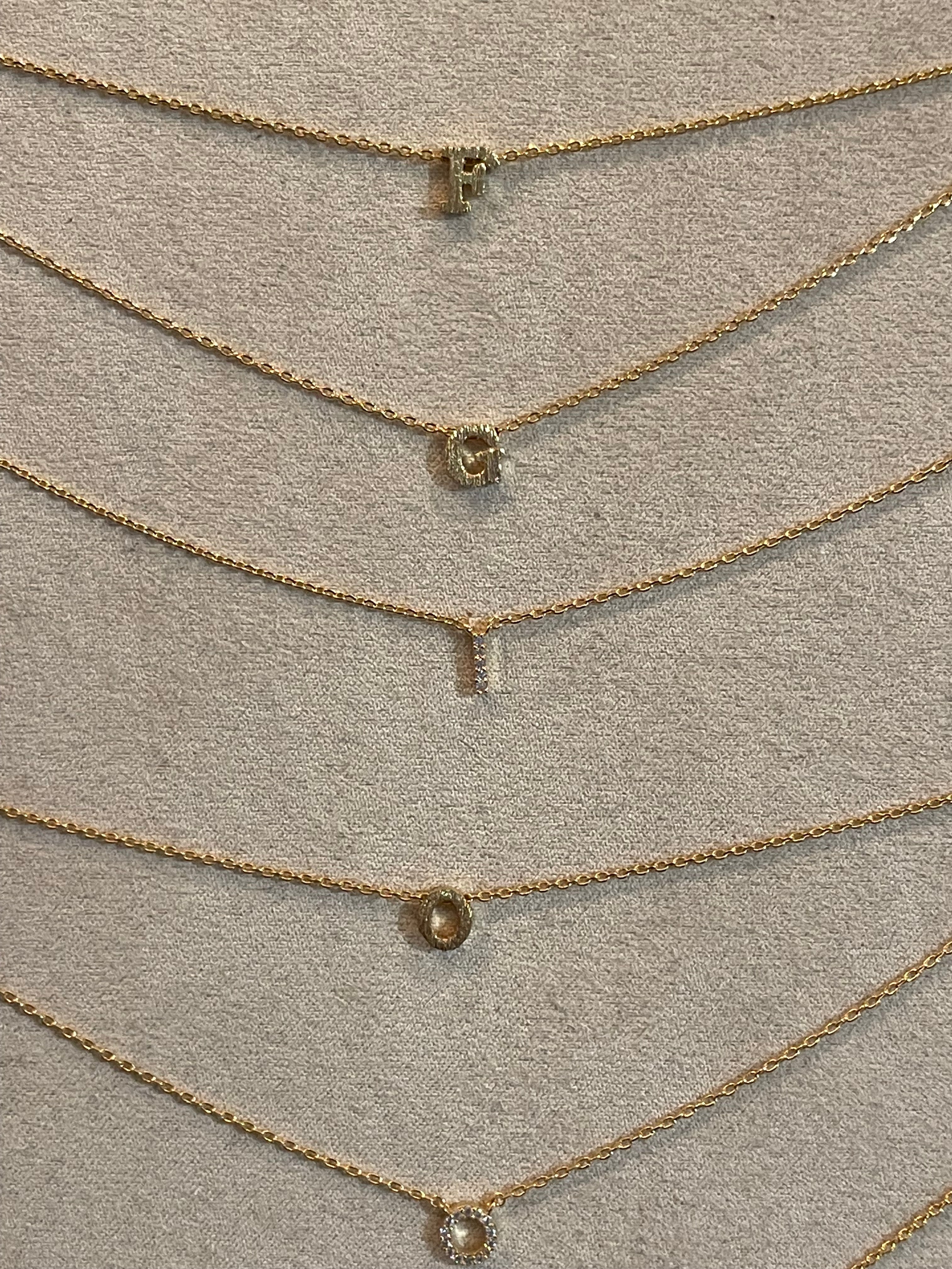 Small Initial Necklace