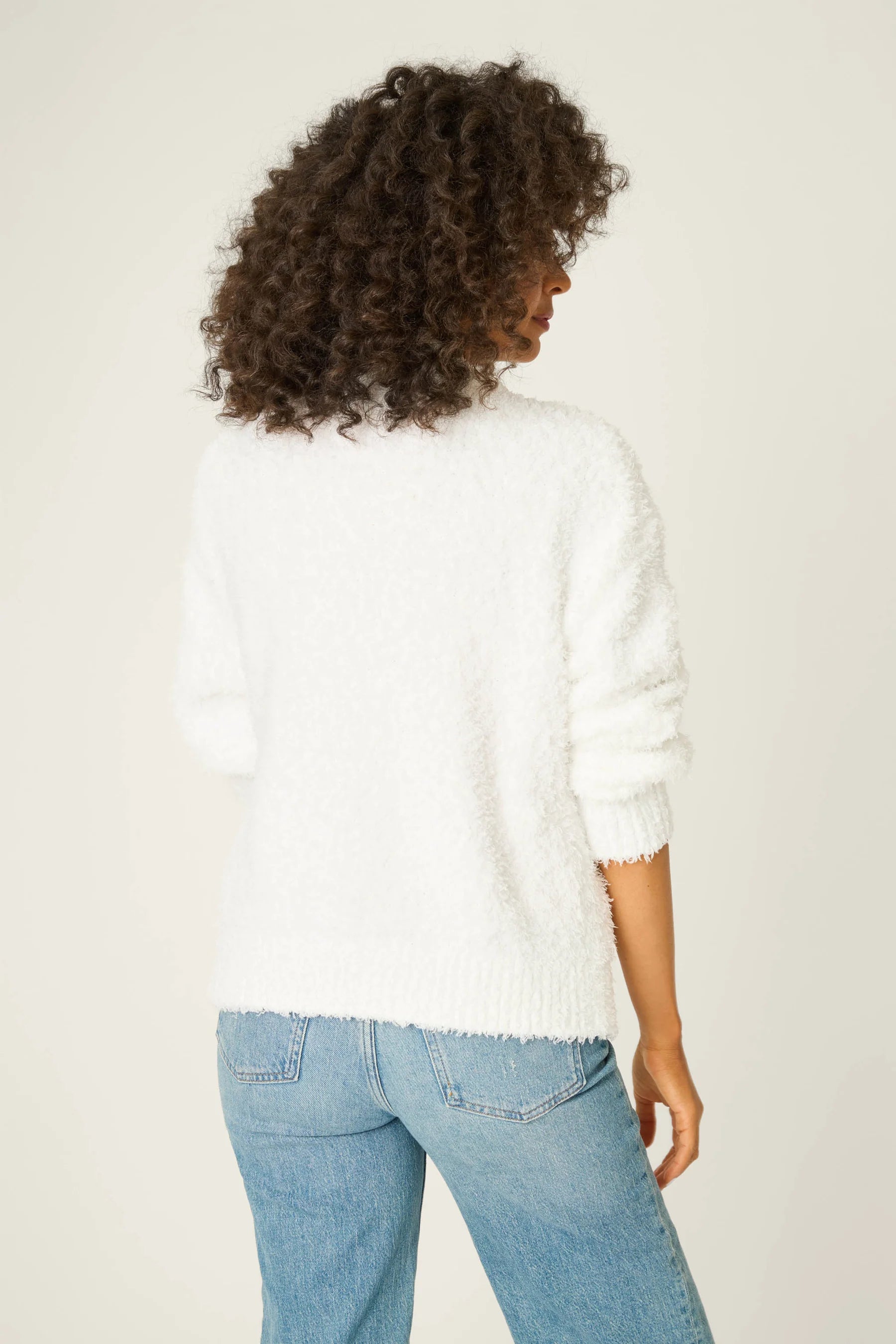 Ivory Boucle Cardigan