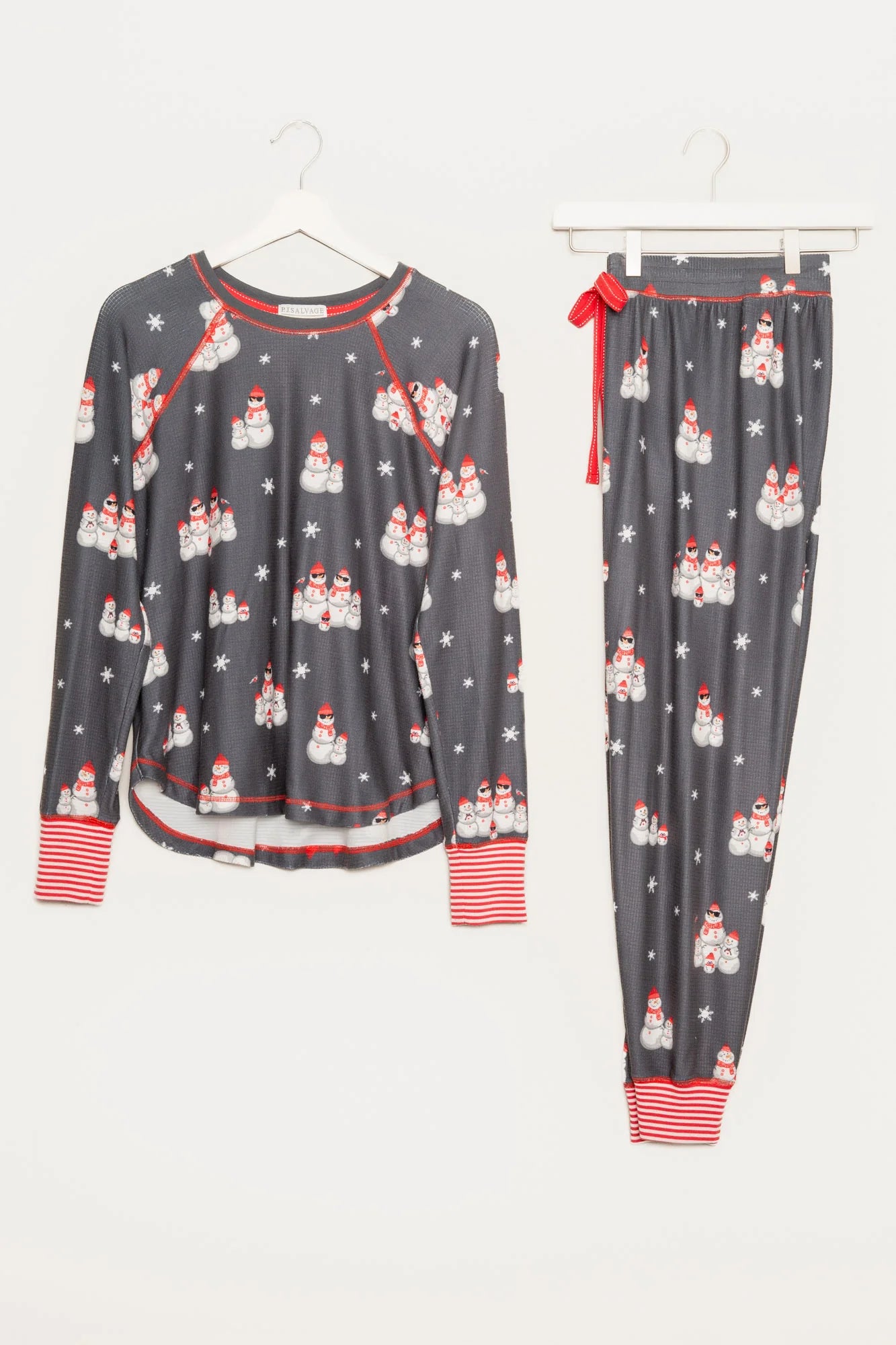 Grey Snowmies PJ Set