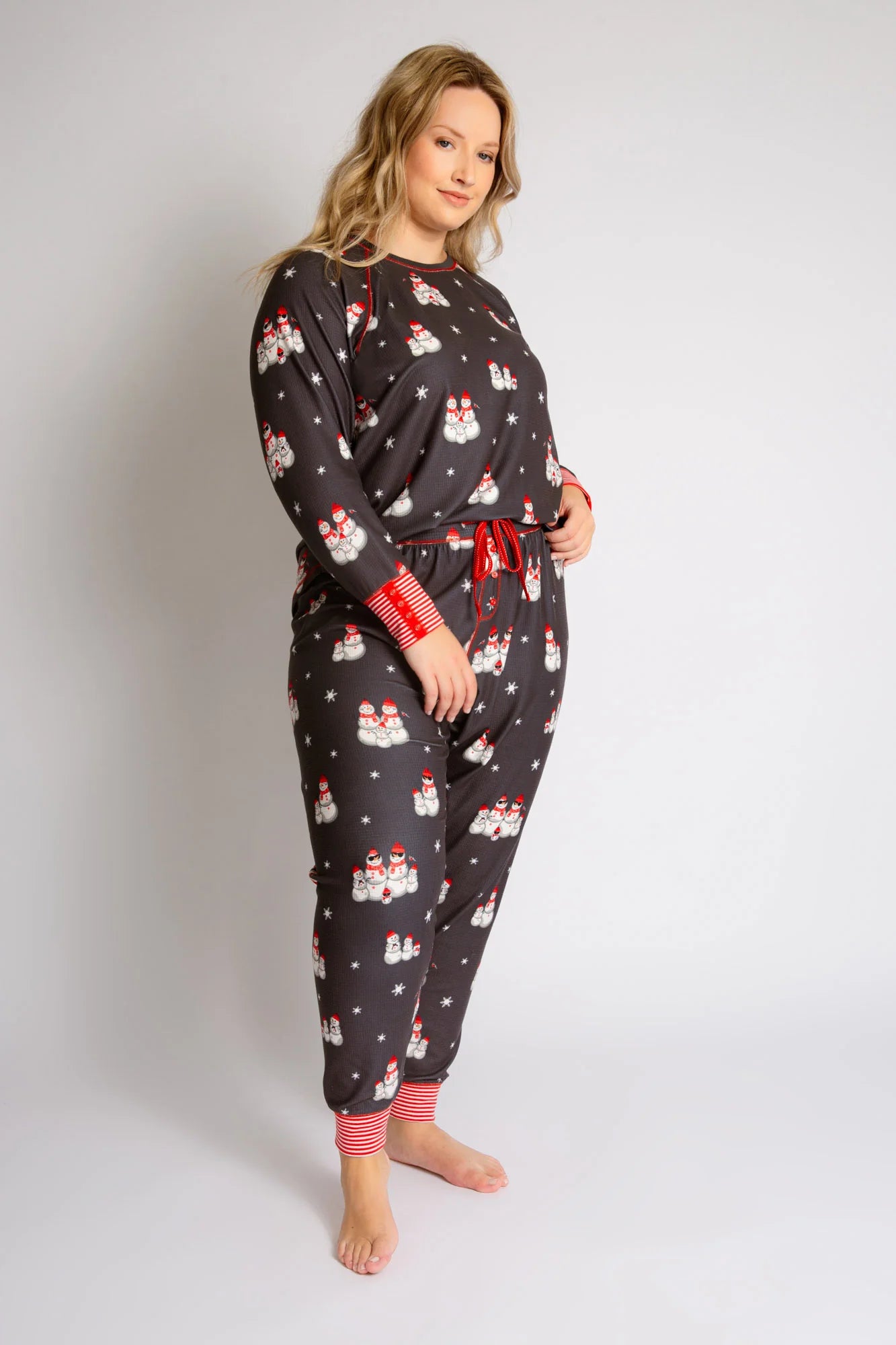 Grey Snowmies PJ Set