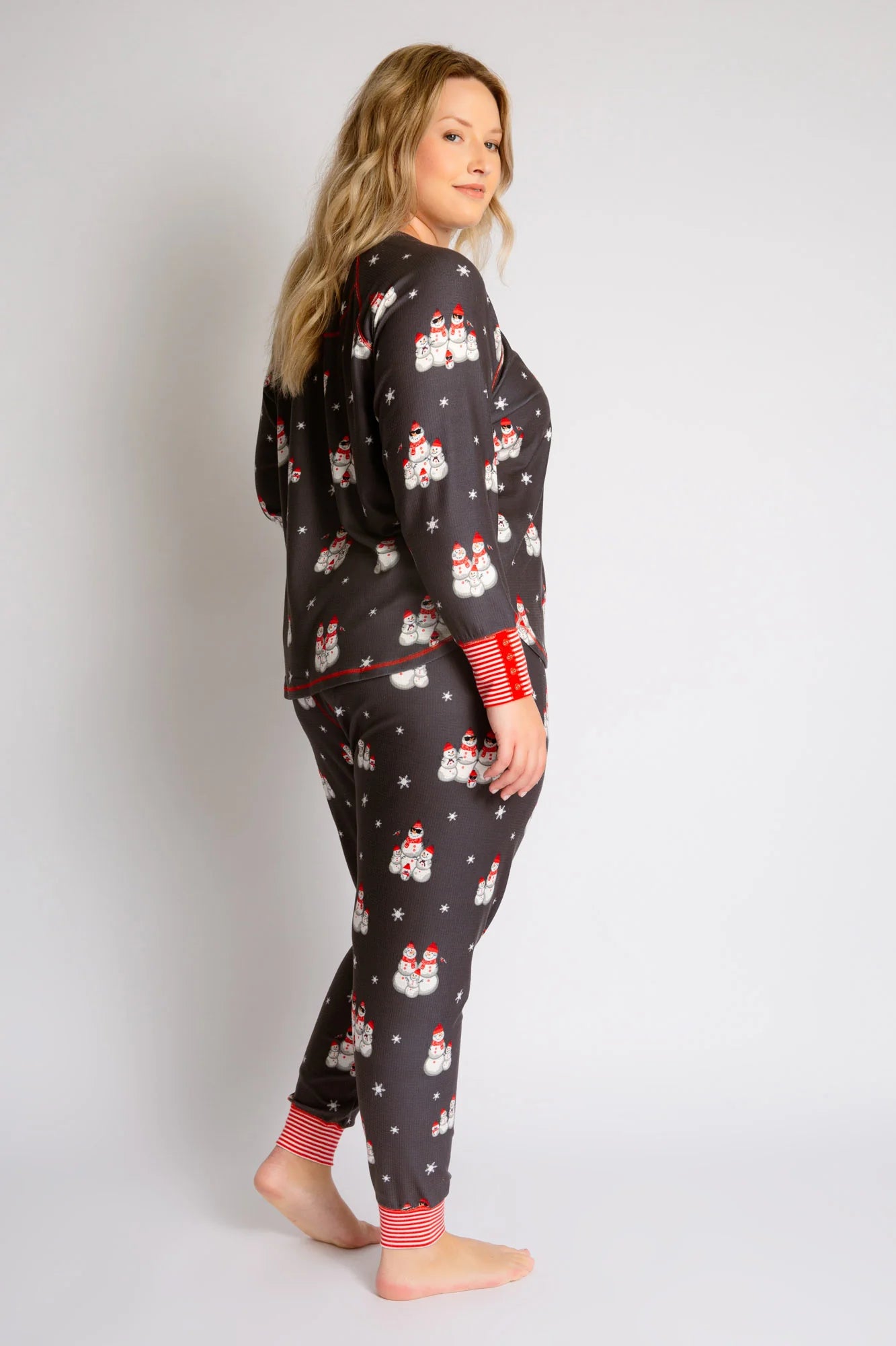 Grey Snowmies PJ Set