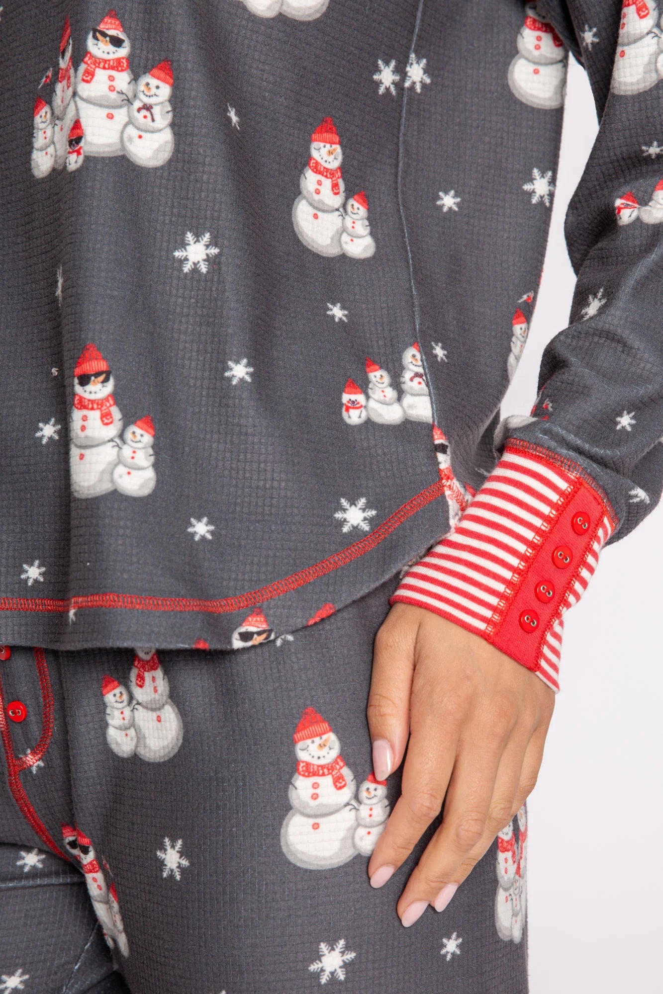 Grey Snowmies PJ Set