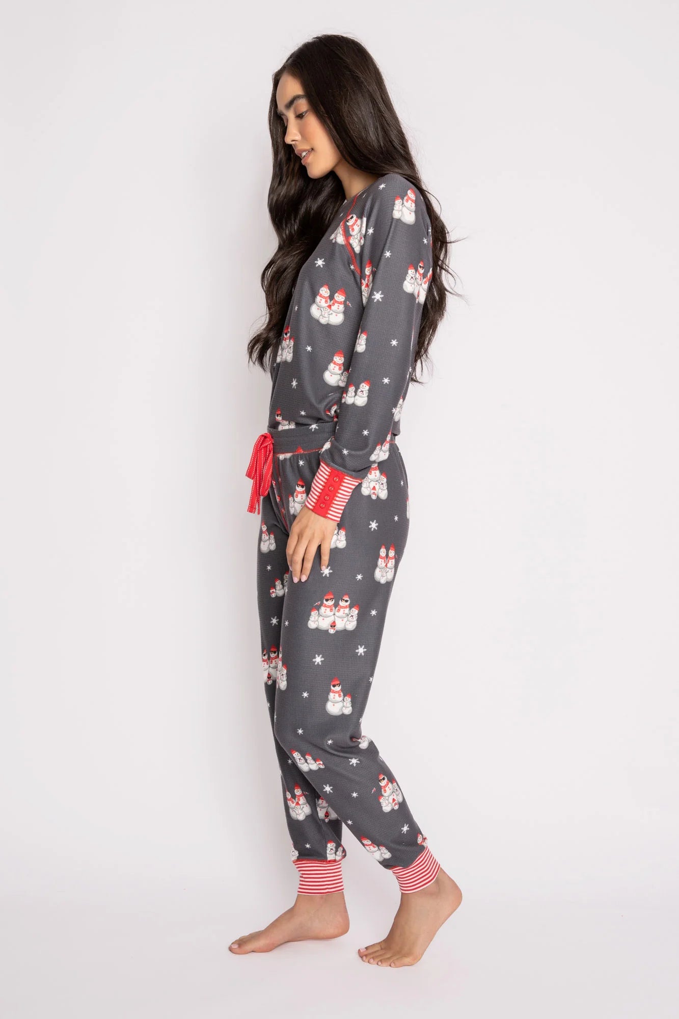 Grey Snowmies PJ Set