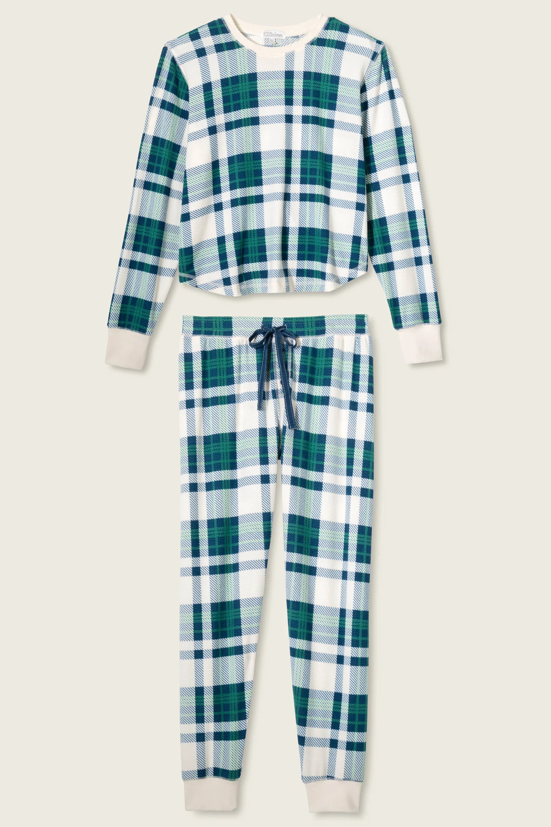 Plaid Thermal PJ Set