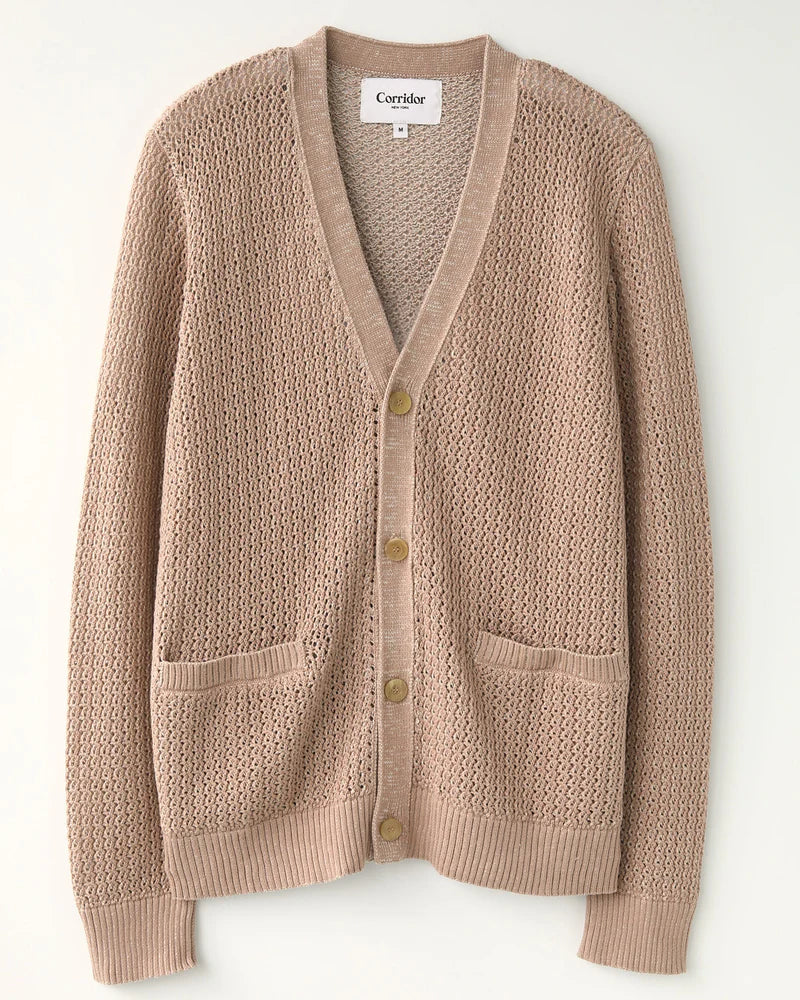 Natural Marled Cardigan