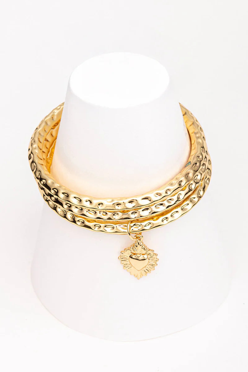 Gold Santa Georgia Bracelet Set