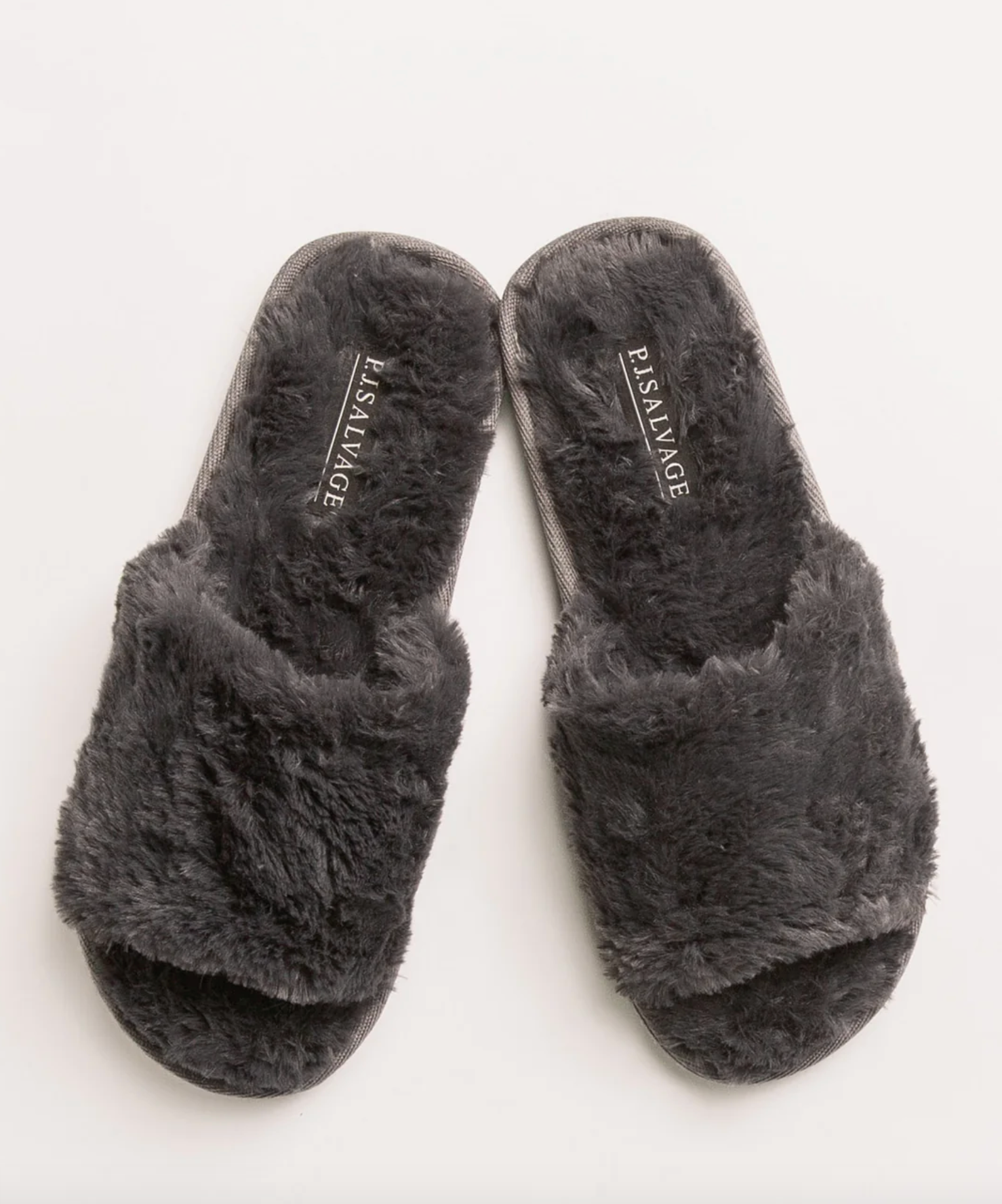 Charcoal Luxe Plush Slippers