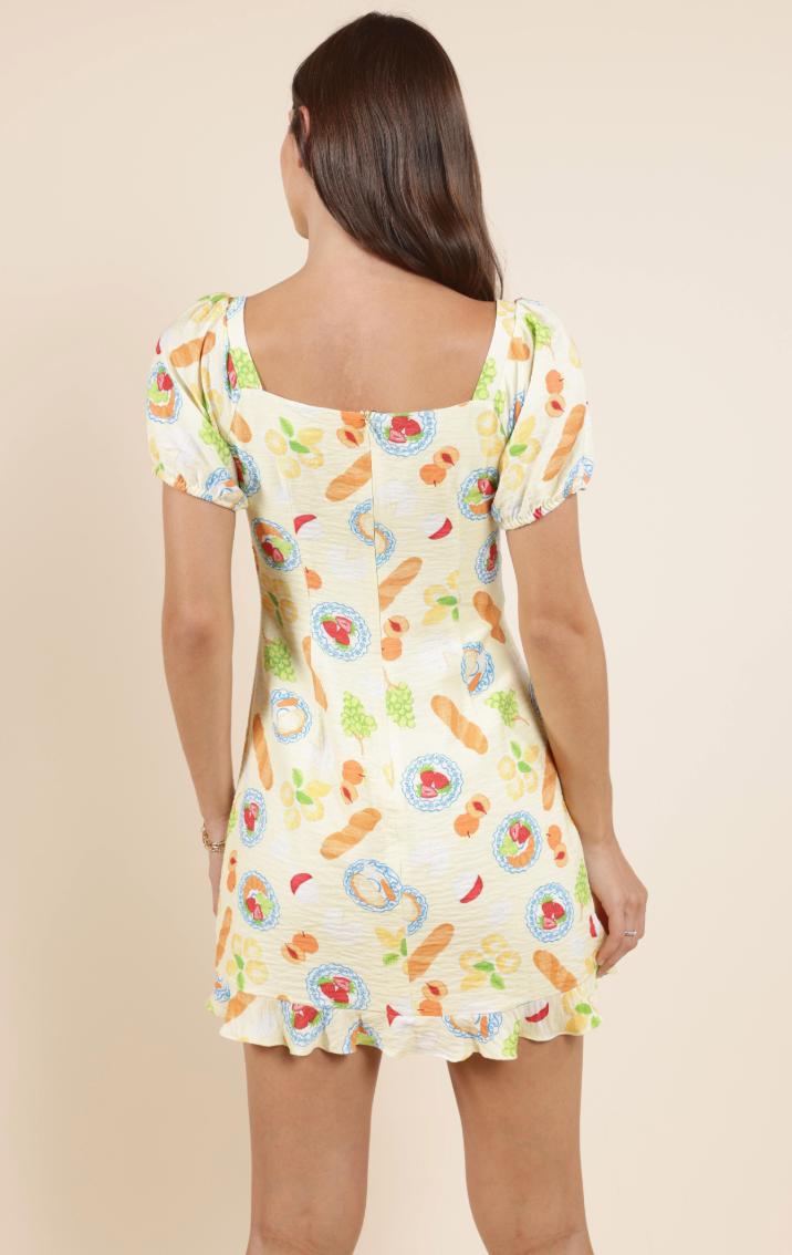 Lemon Picnic Mini Dress