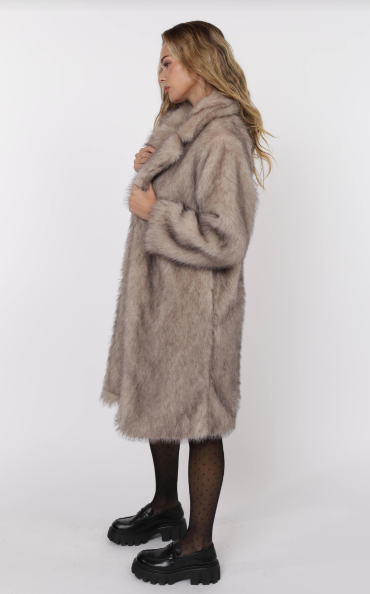Pixie Tipped Fur Coat