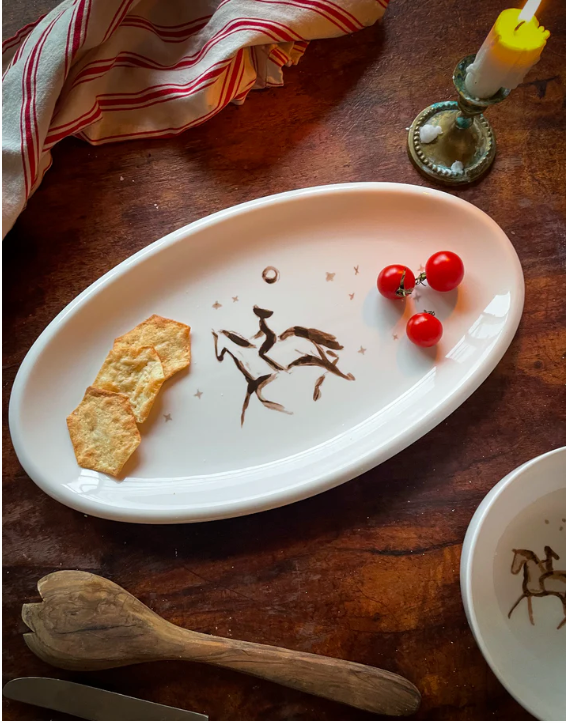 Night Ride Porcelain Platter