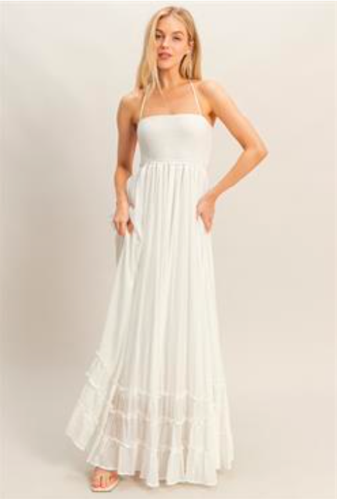 White Smocked Halter