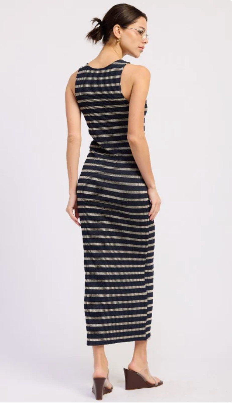 Stripe Ribbed Maxi