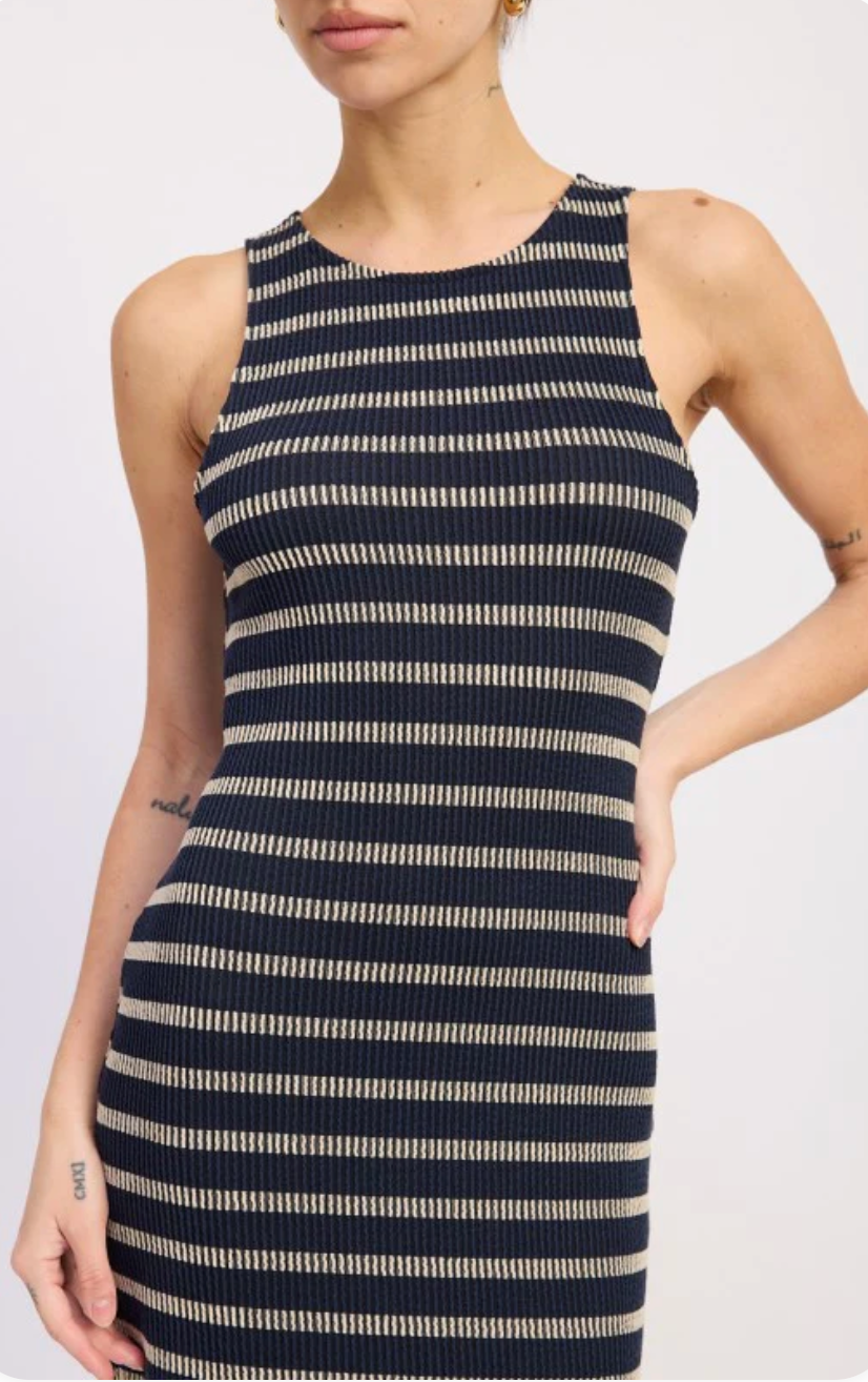 Stripe Ribbed Maxi
